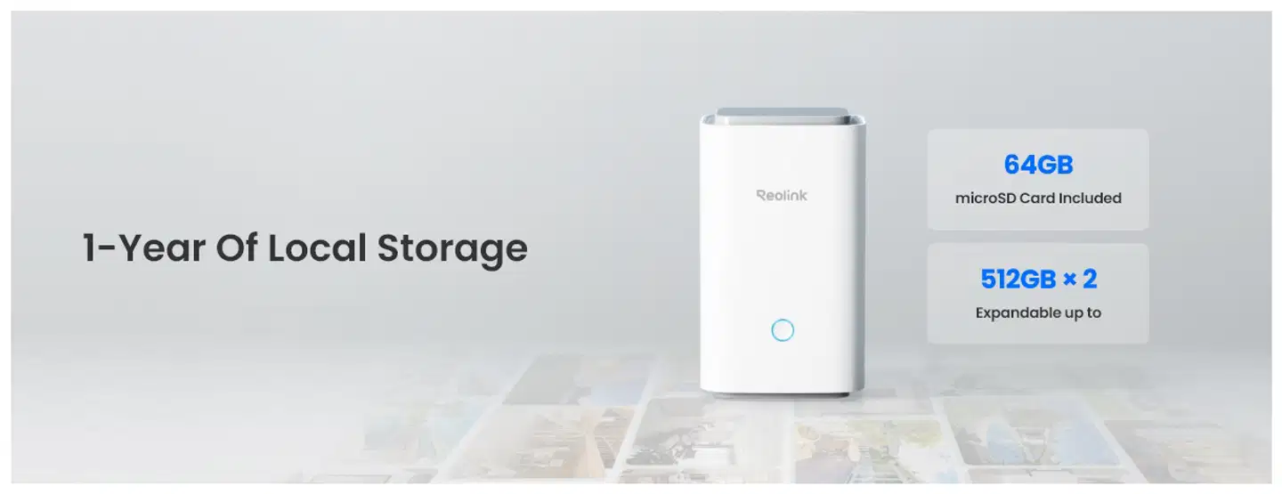 Reolink Home Hub ja 2xArgus 3E -akkukamera ulkona/ulkoilmassa Valkoinen - 1