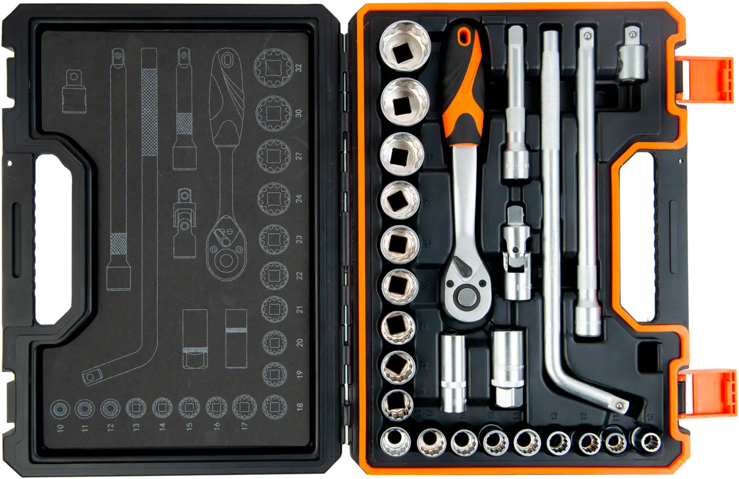 Kendo hylsysarja 1/2" 26-osainen - 2
