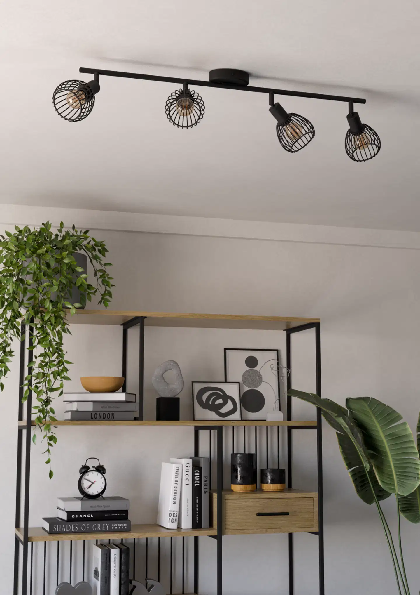 EGLO kattospotti 4-os. Sonnino E14 musta - 5