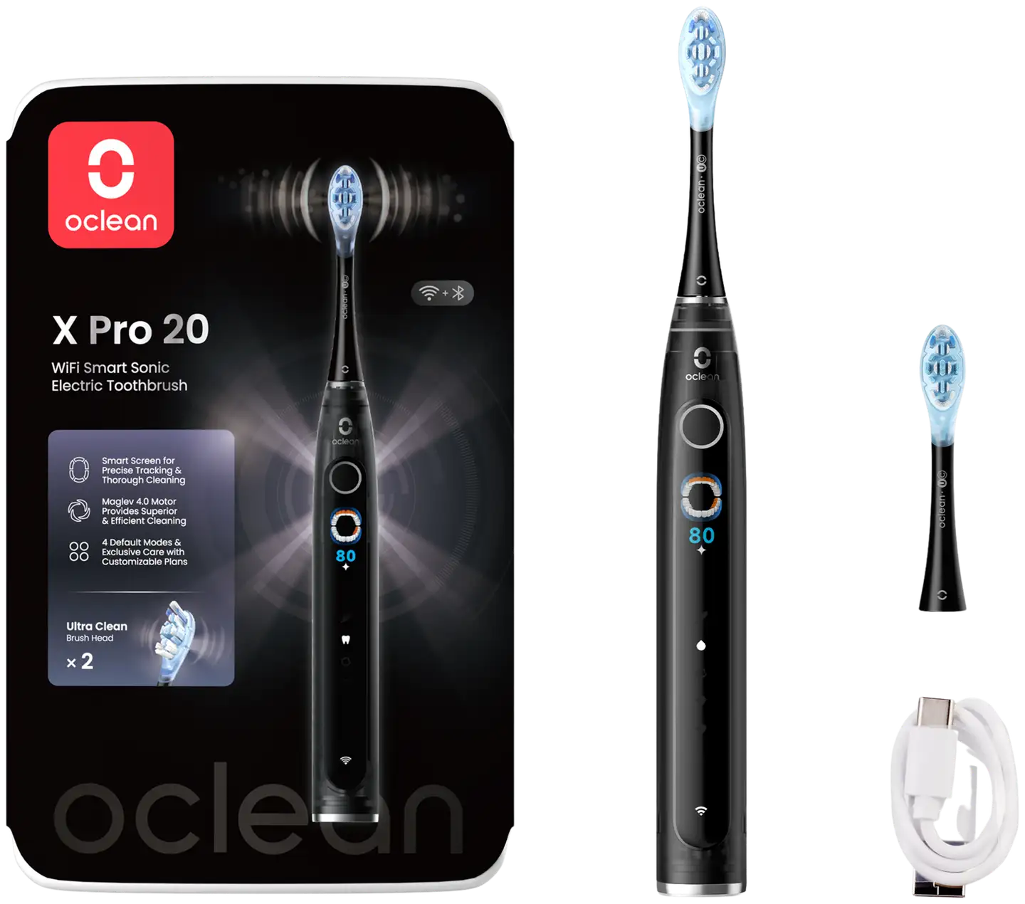 Oclean sähköhammasharja X Pro 20 musta C01000735 - 11