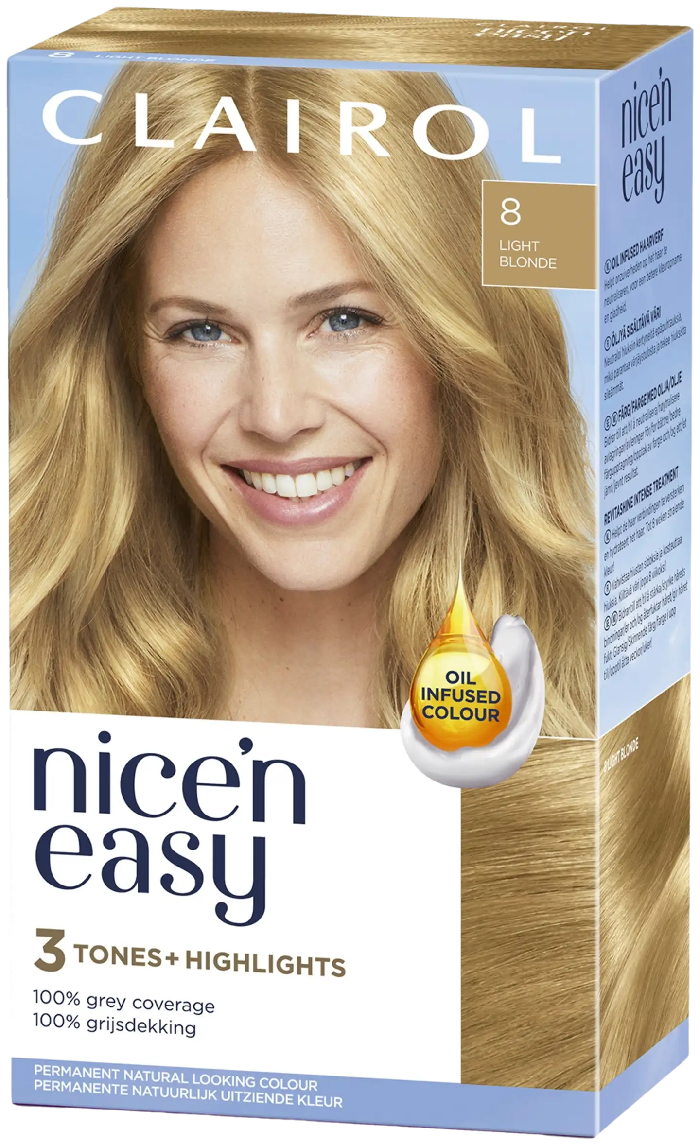 Clairol Nice´n Easy kestoväri 8 vaalea