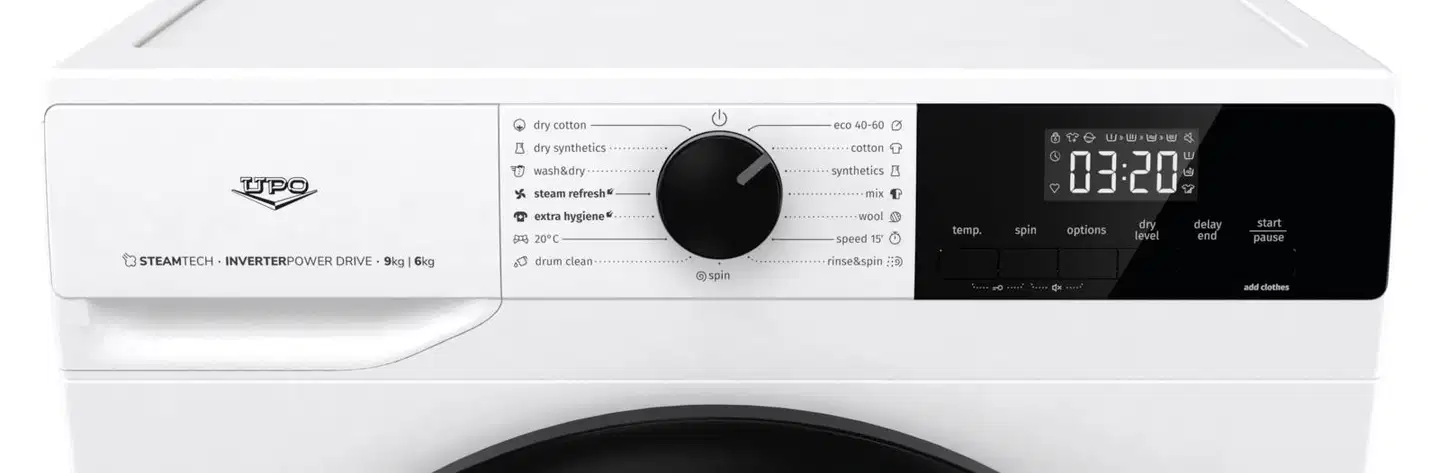 UPO kuivaava pyykinpesukone KP2U9614ADS 9/6kg valkoinen - 7