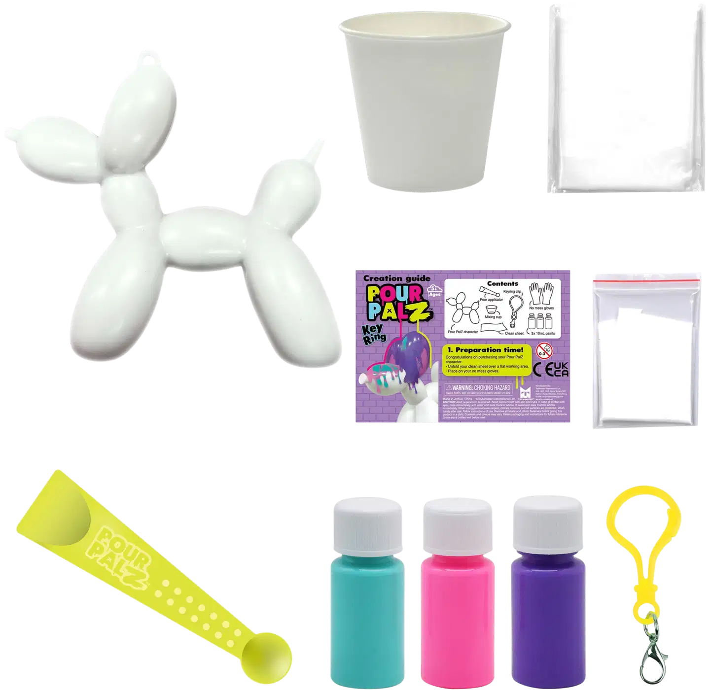 Pour Palz askartelu Balloon Dog avaimenperä, erilaisia - 8