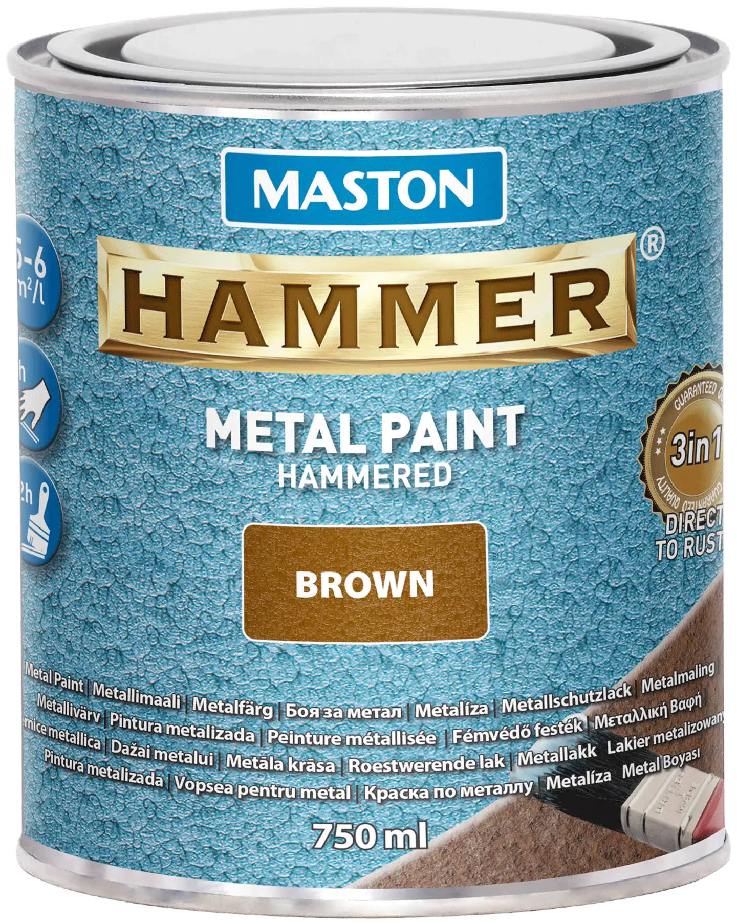 Maston metallimaali Hammer Vasaralakka ruskea 750 ml - 1