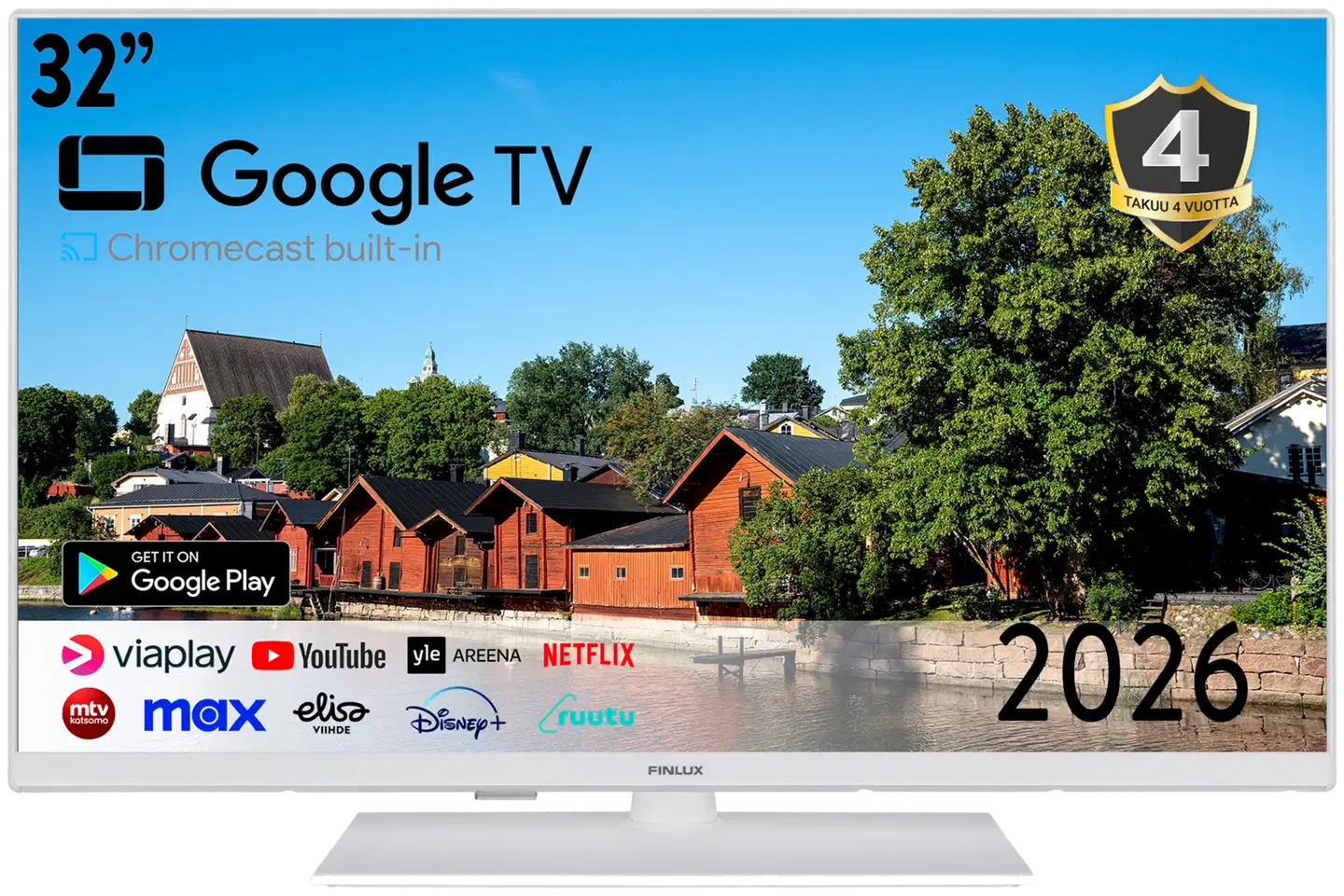 Finlux 32" Full HD Android Smart LED TV 32G8.3WCB, valkoinen - 1