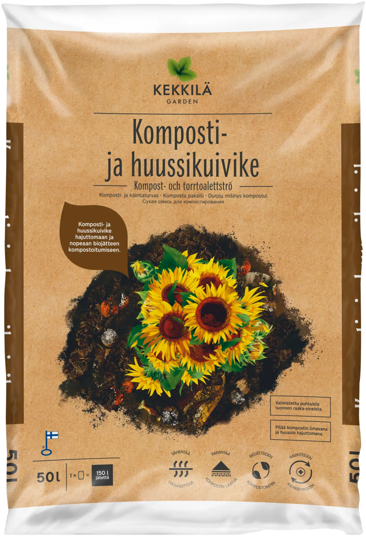 Kekkilä Komposti- ja huussikuivike 50 L