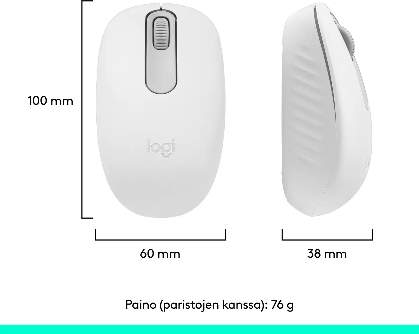 LOGITECH M196 Bluetooth Mouse - Off White - 4