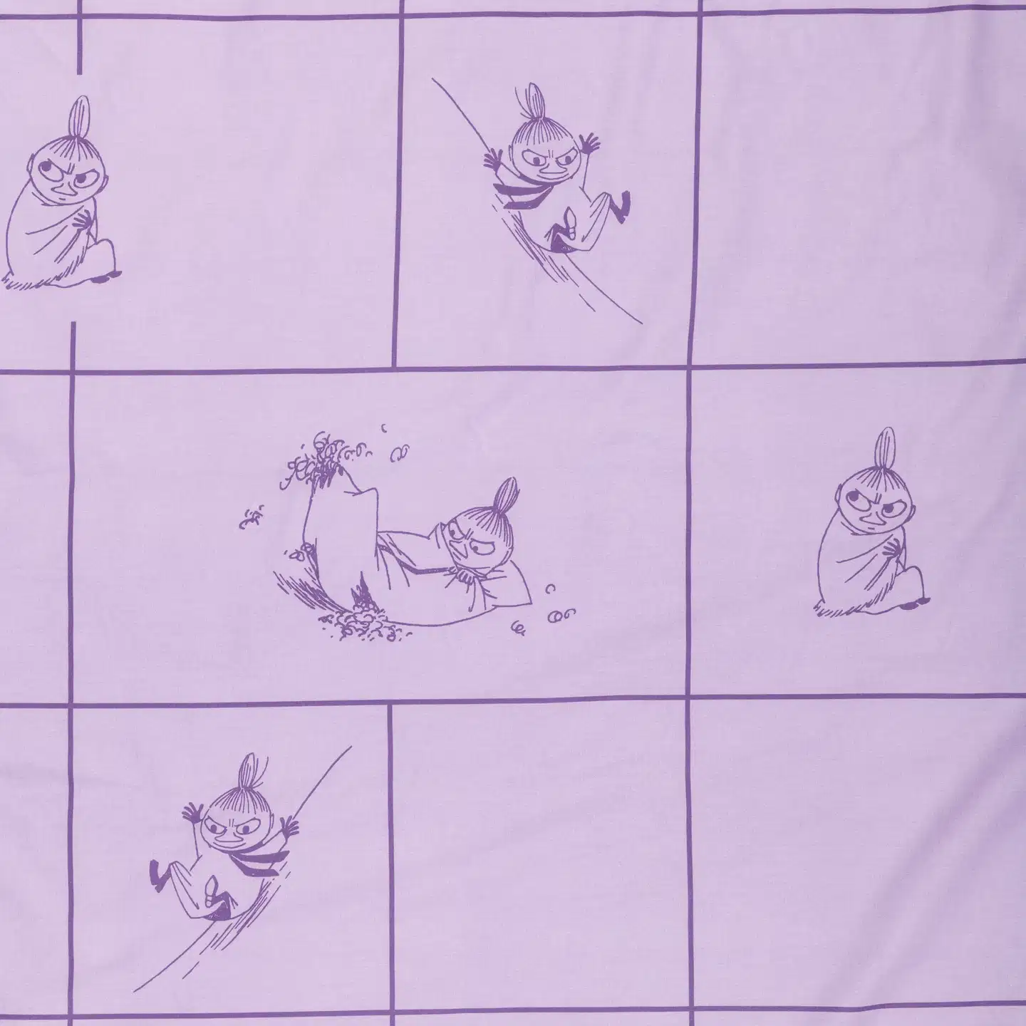 Moomin Arabia Muumi pussilakanasetti 150x210 Pikku Myy lila GOTS - 3