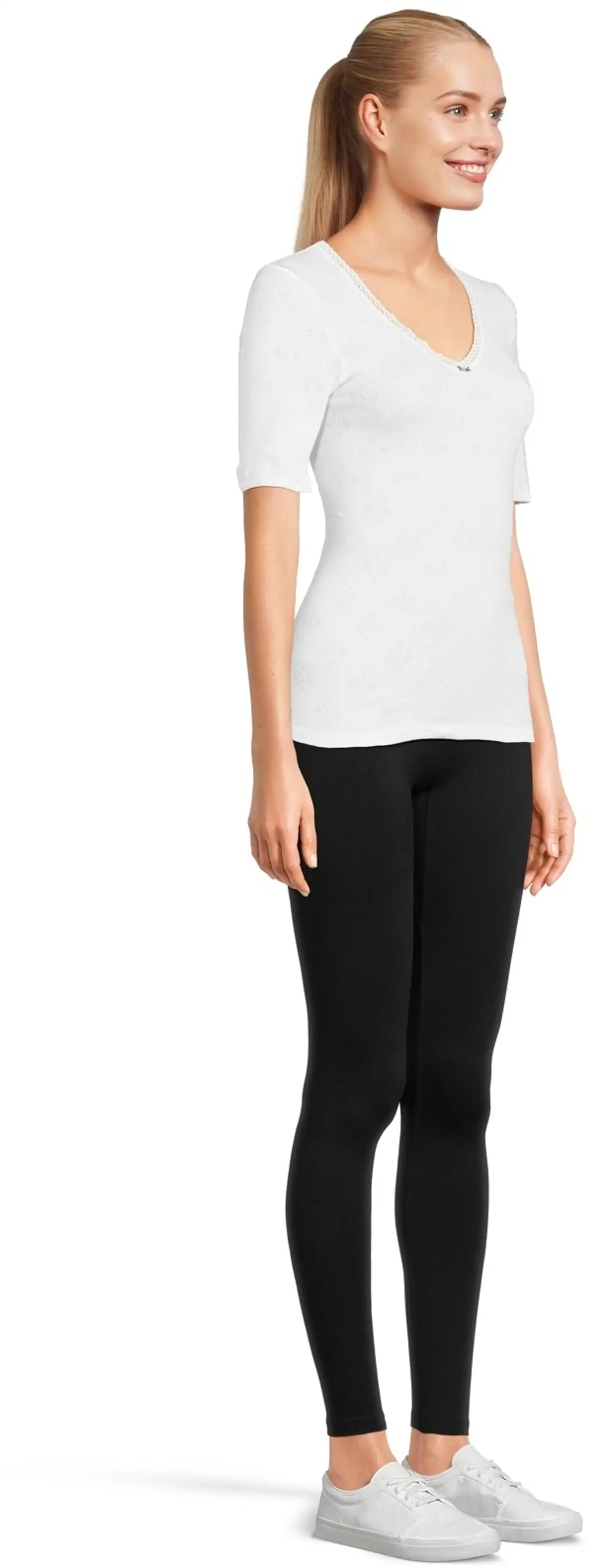 Actuelle naisten lyhythihainen aluspaita AC-39148 - WHITE - 4