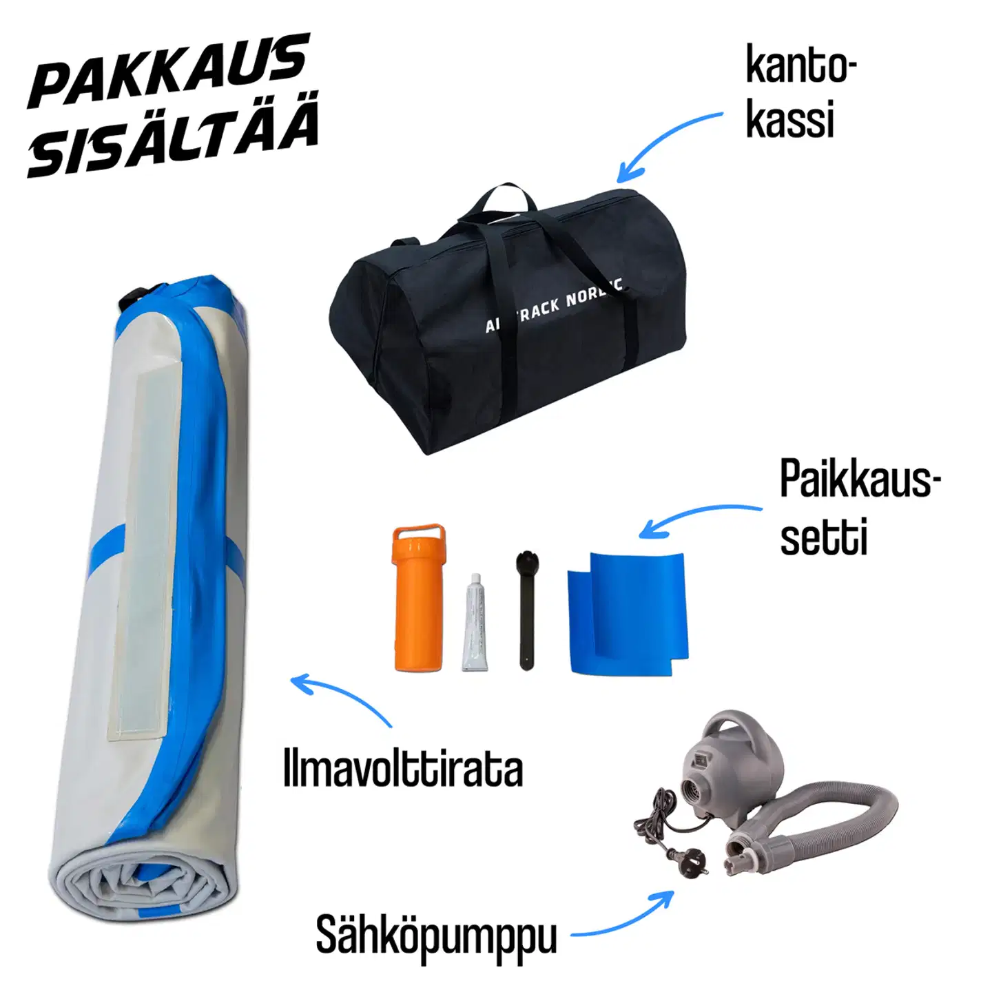AirTrack Nordic Carbon ilmavolttirata - Minttu - 5 m - 3