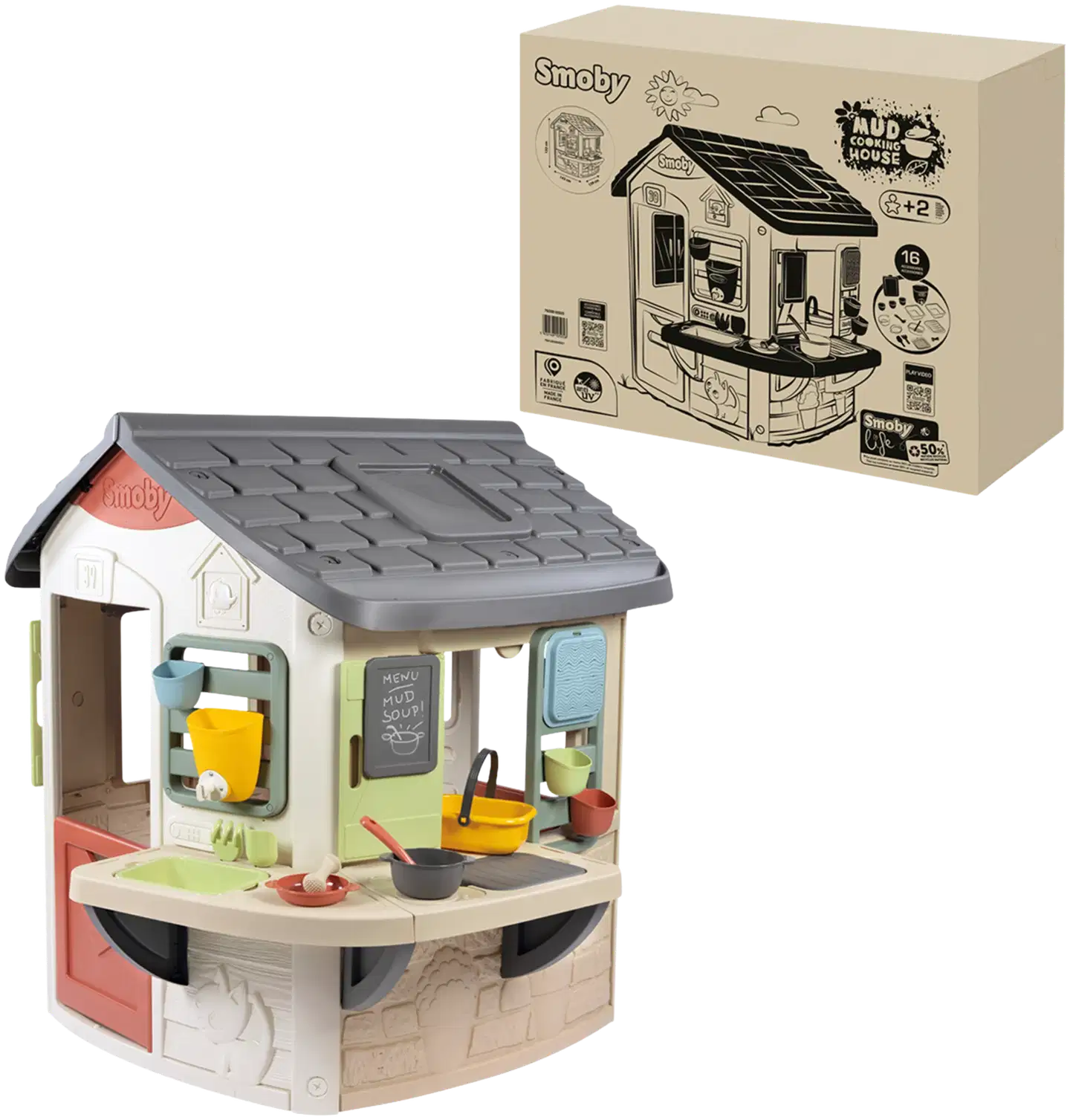 Smoby Life Mud Cooking -leikkimökki - 1