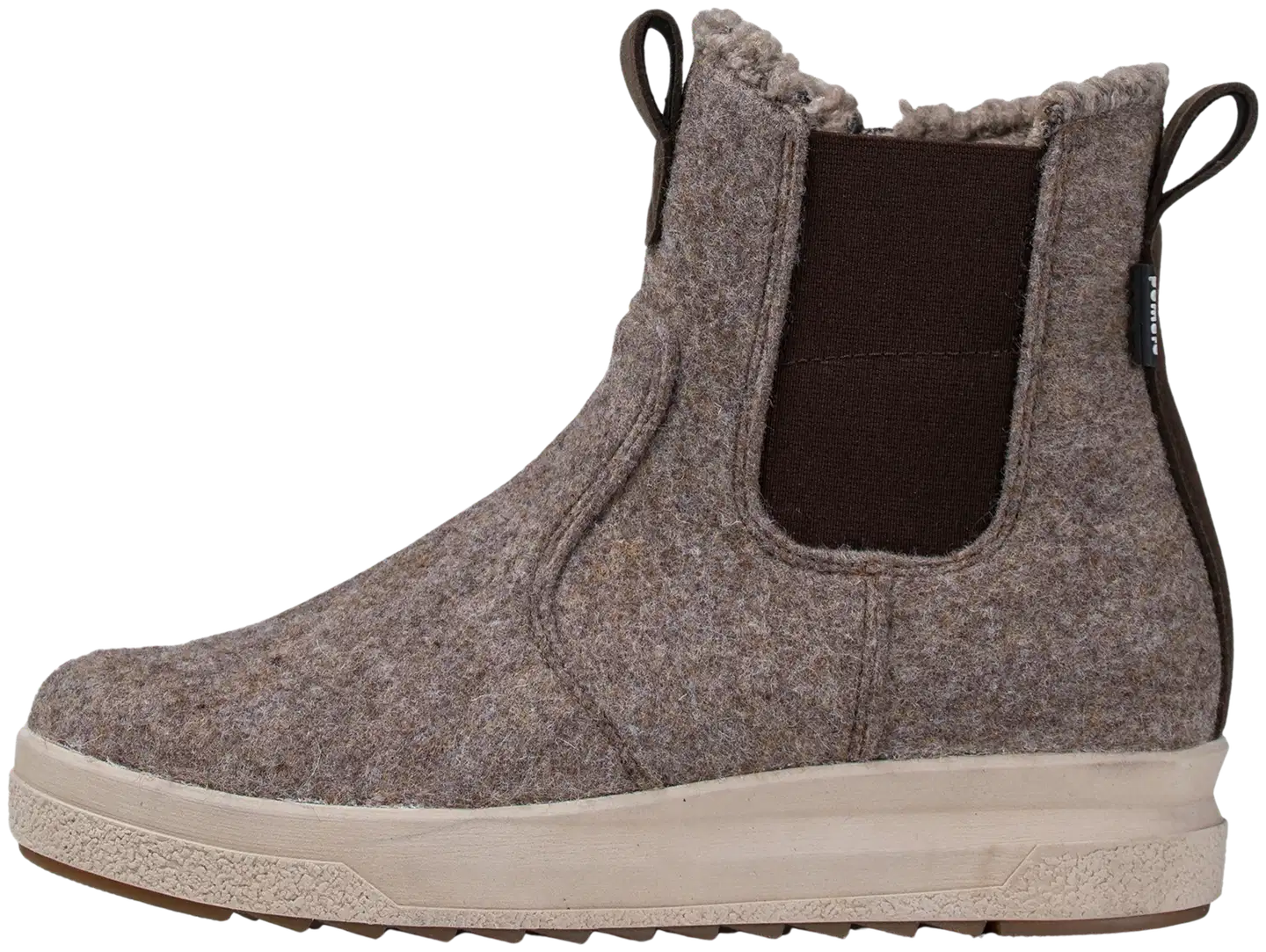 Pomar naisten huopanilkkuri Pirta 17120-112 - Sand felt/Bark micro - 1