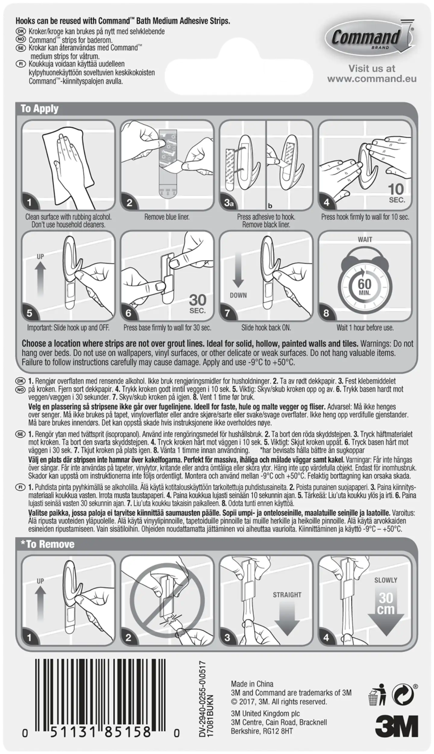 Command™ designkoukut kylpyhuoneeseen 17081B - 5