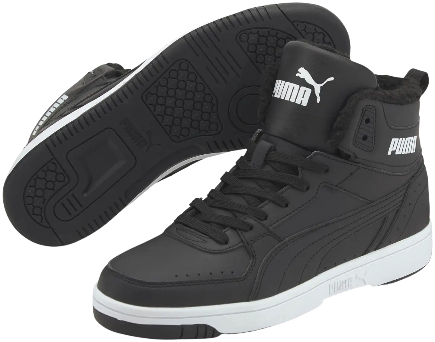 Puma miesten talvijalkine Rebound Joy Fur - Puma Black-Puma Wh - 1