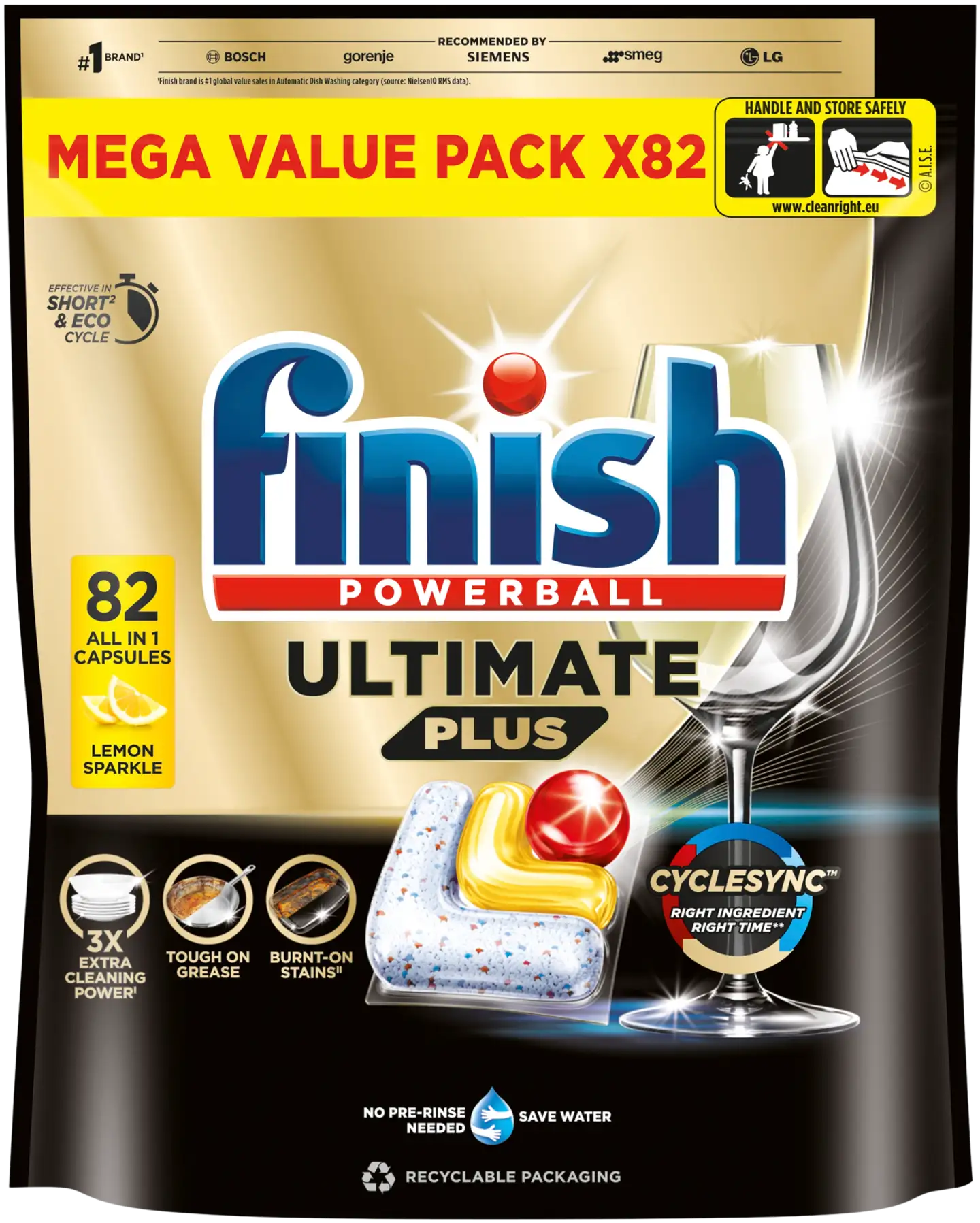 Finish Ultimate Plus konetiskitabletti Lemon 82kpl