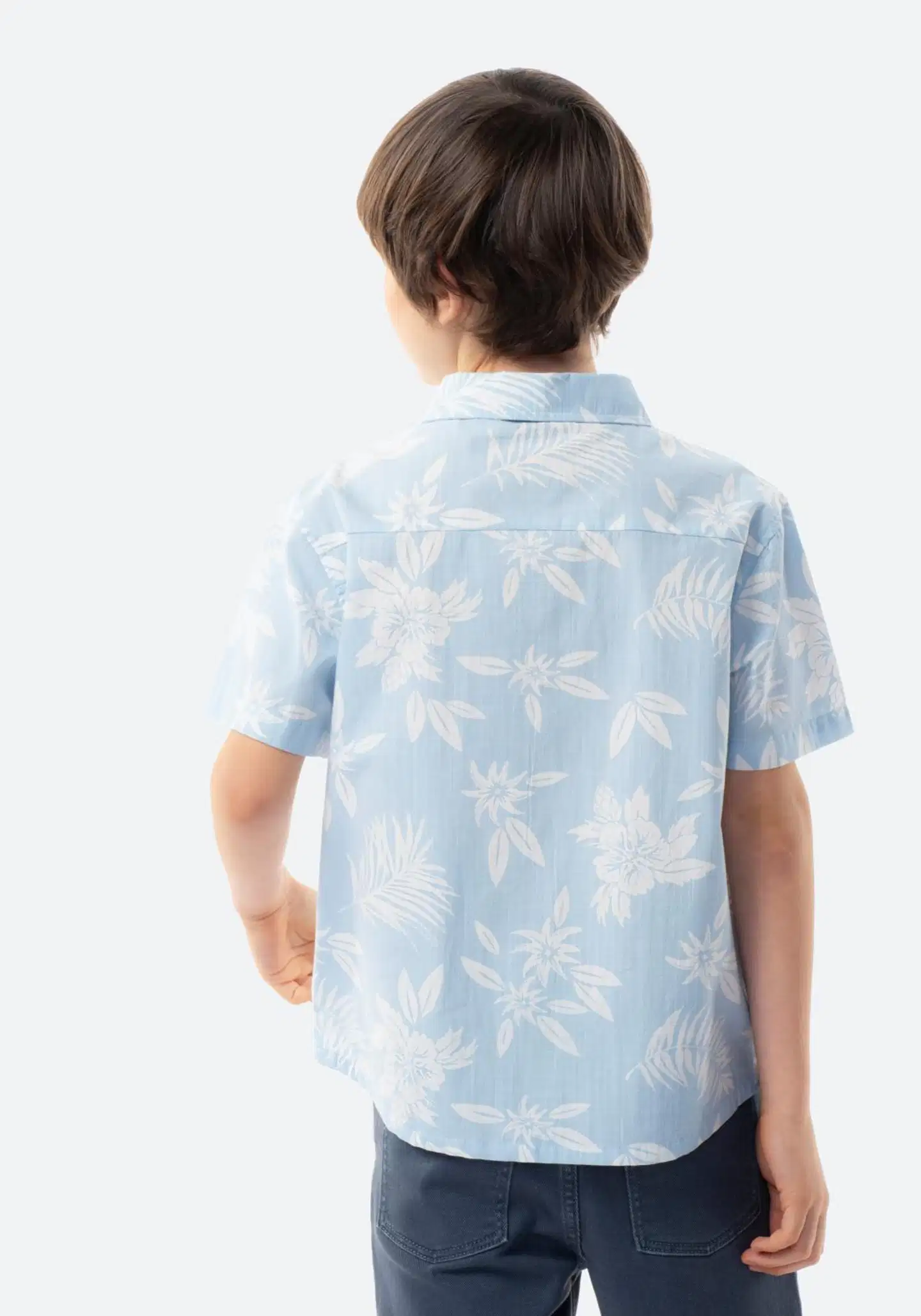 TEX lasten kauluspaita Lehdet I276153 - Blue Light - 2