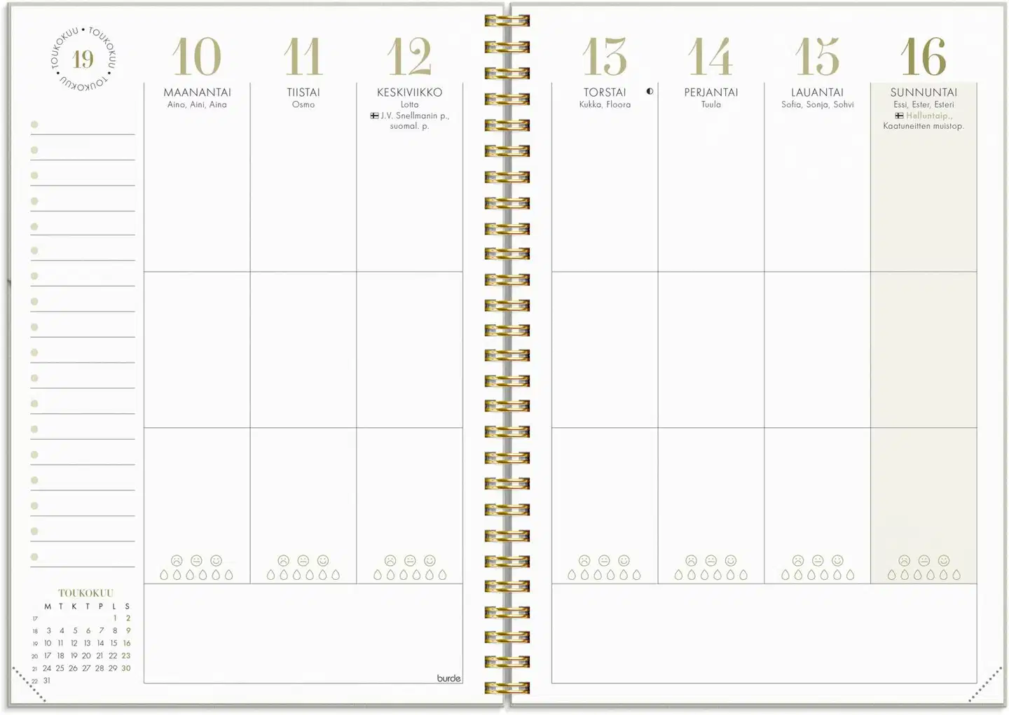 Burde Kalenteri 2027 Life Planner Essentials A5 - 2