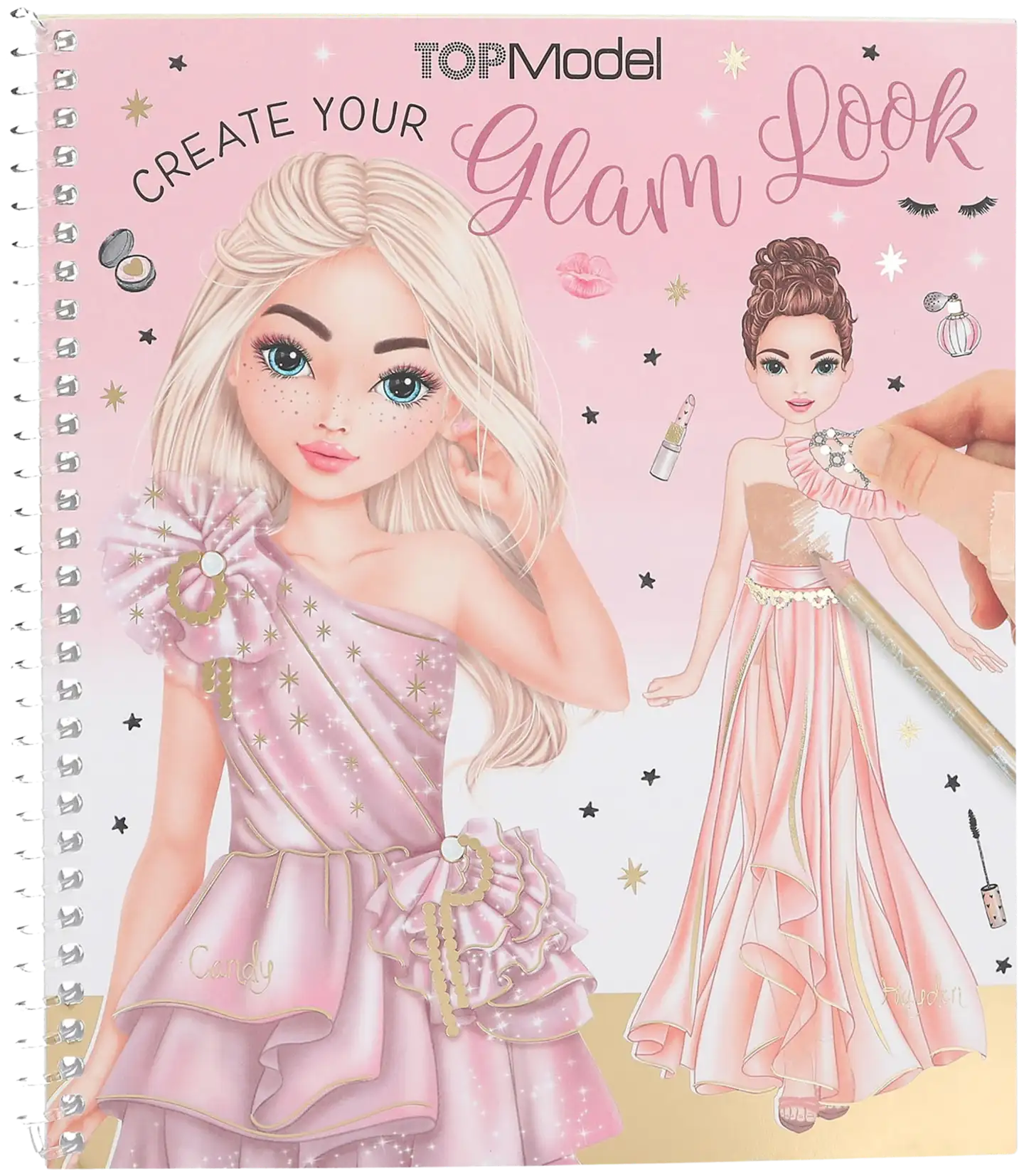 TOPModel Dress Me Up Tarra- ja värityskirja GLAM LOOK - 1