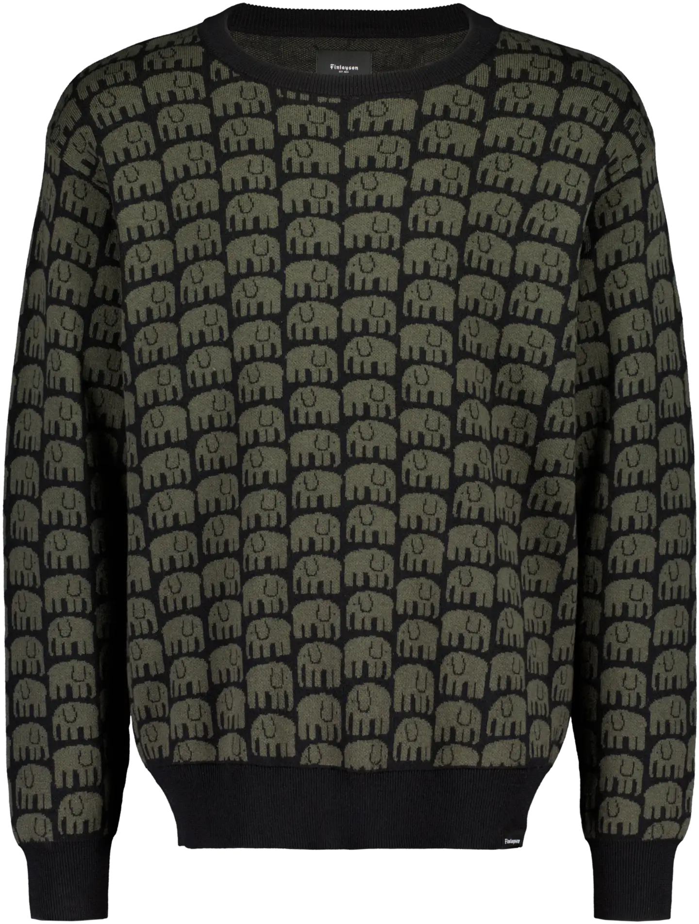 Finlayson miesten neulepusero Elefantti - Green - 1