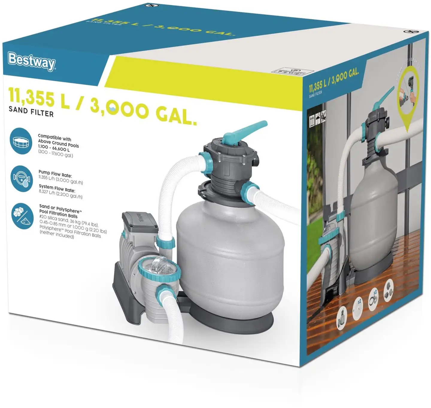 Bestway 11 355 L hiekkasuodatinpumppu - 3