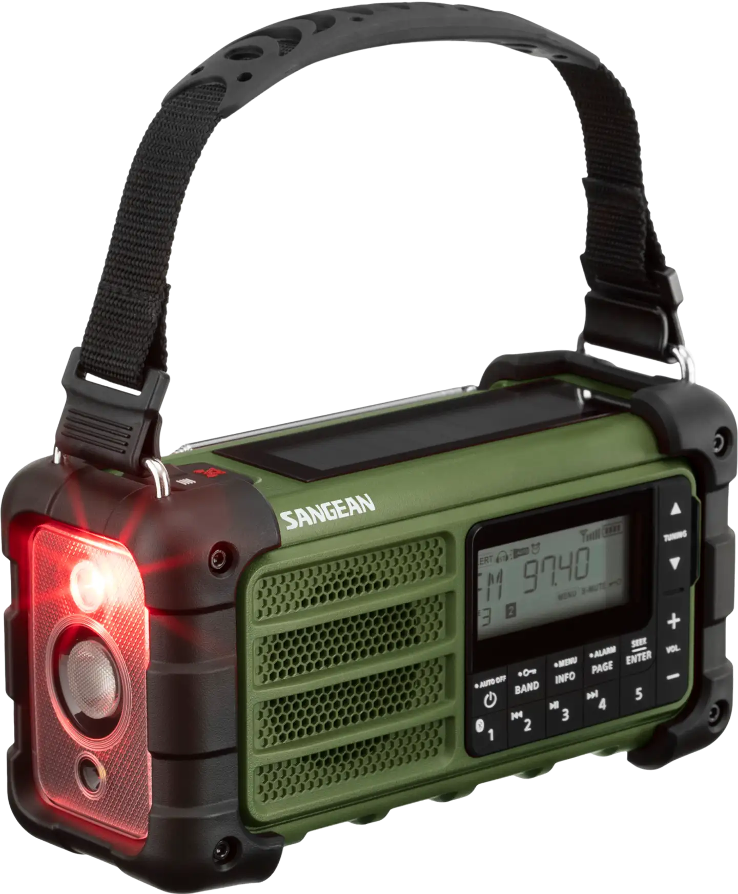 Sangean MMR-99 ladattava AM/FM-radio bluetooth yhteydellä, Forest-green - 4