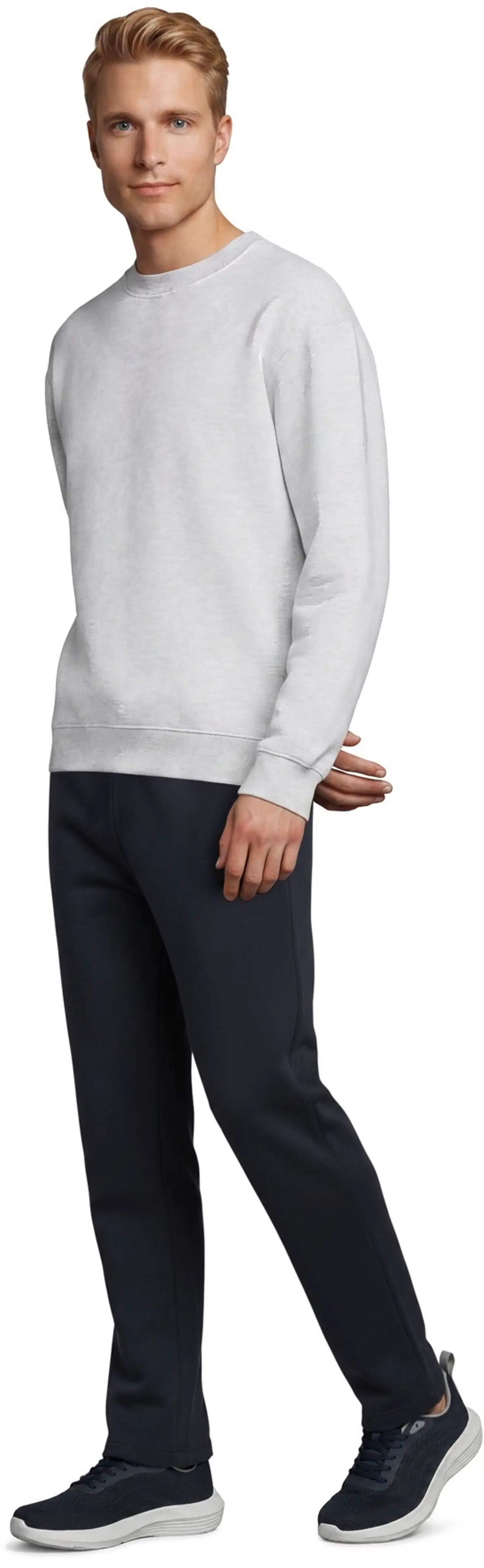 House miesten collegepusero 195HBNOS22 - Light grey melange - 4