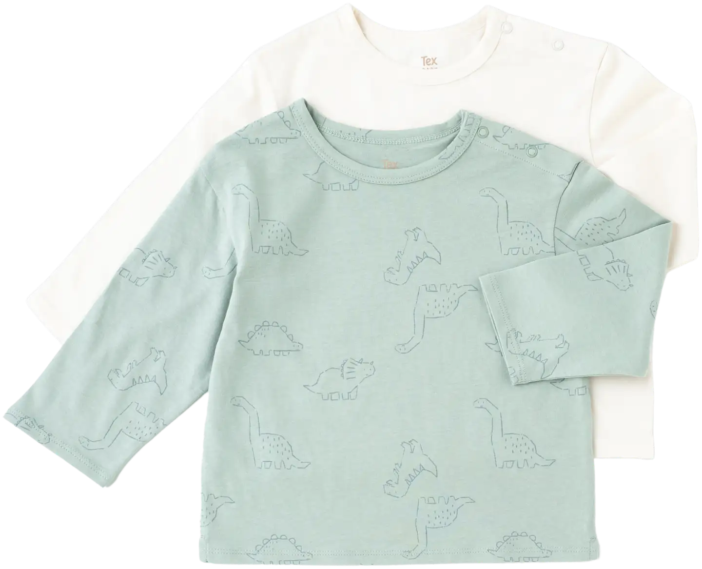 TEX BABY vauvojen paita Dinot I274203 2-pack - GREEN LIGHT - 1