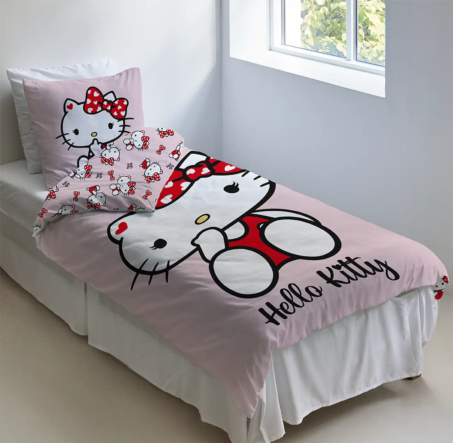Lasten pussilakanasetti Hello Kitty 150x210+50x60 cm - 4