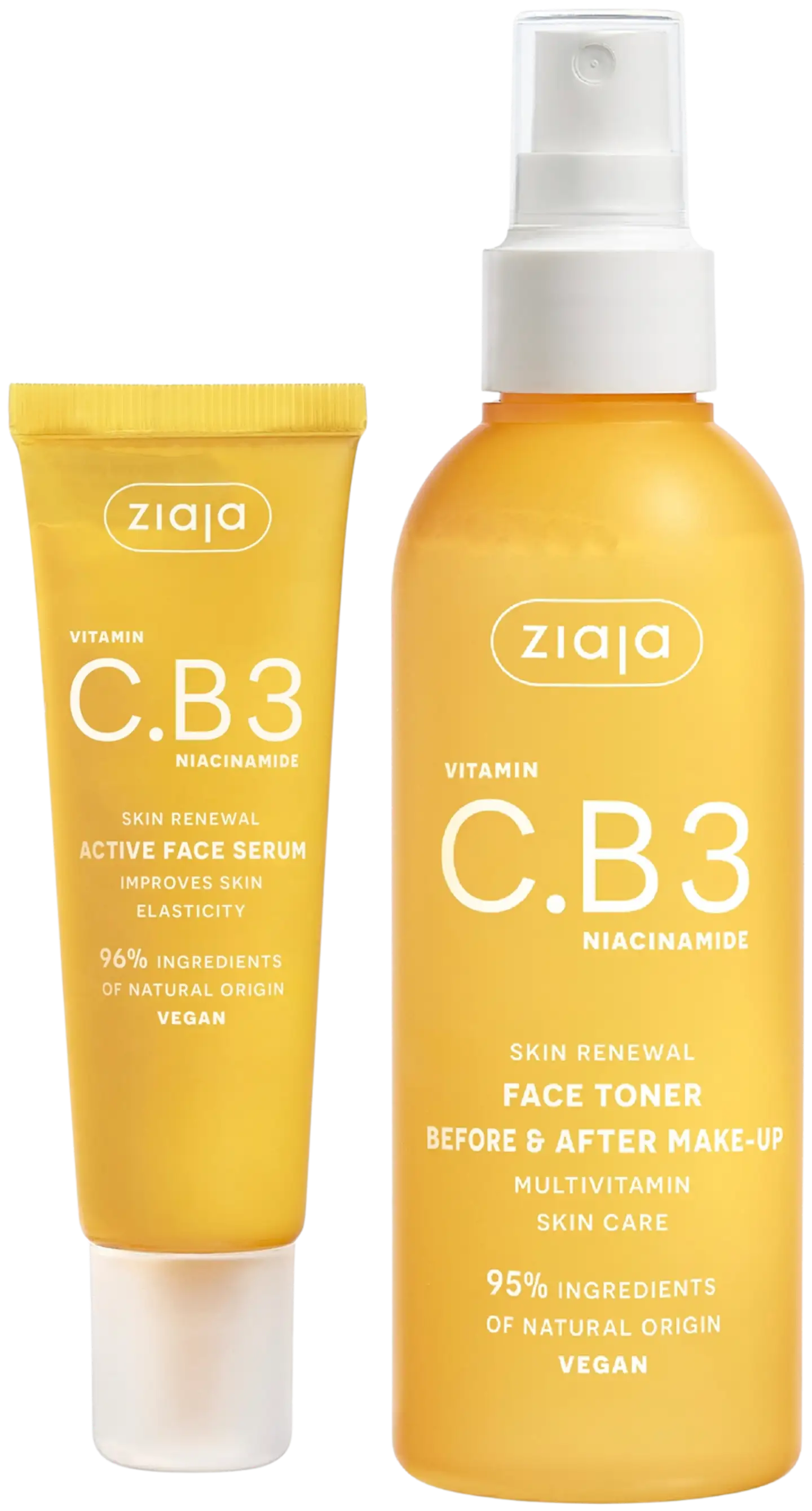 Ziaja C.B3 vitamiini kasvoseerumi 30ml + kasvovesisuihke 190ml