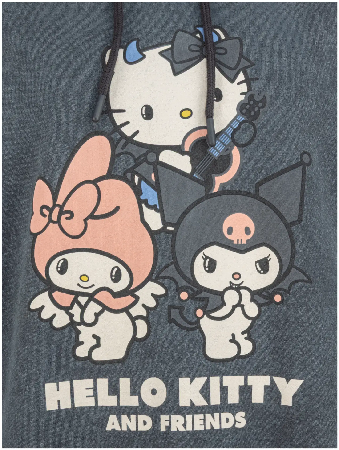 Hello Kitty naisten collegehuppari Kuromi - Antracite - 2