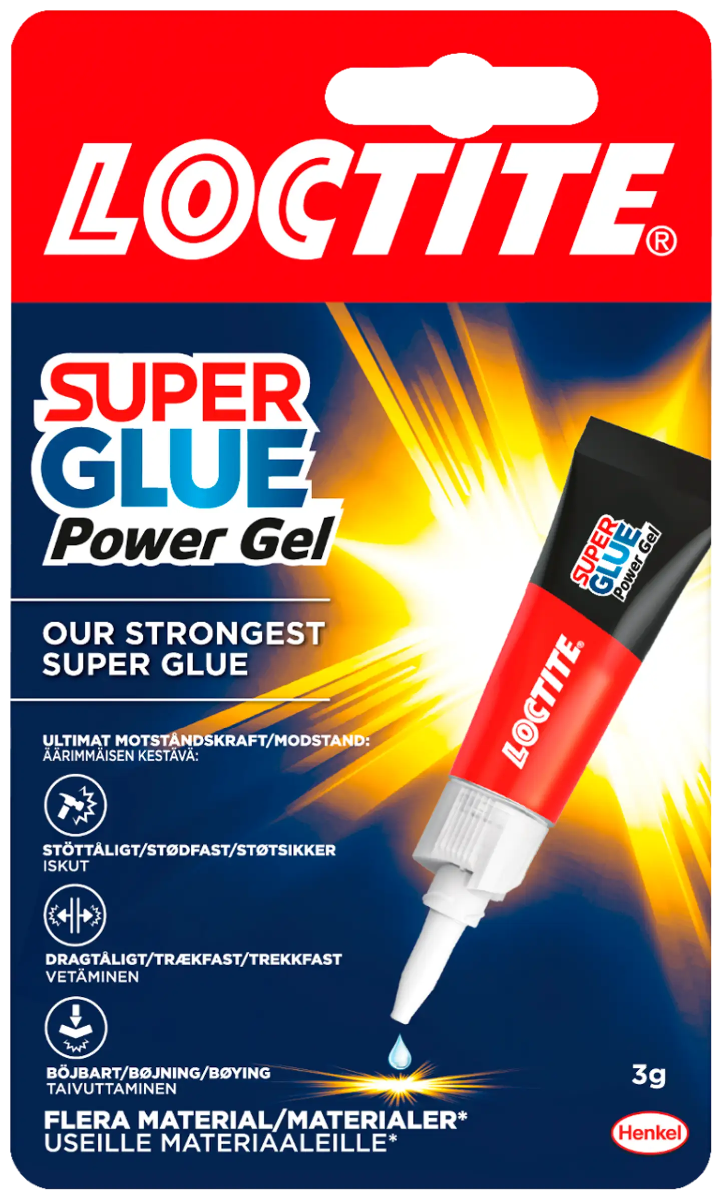 Loctite Power Flex pikaliima kumilla sitkostettu 3g - 1