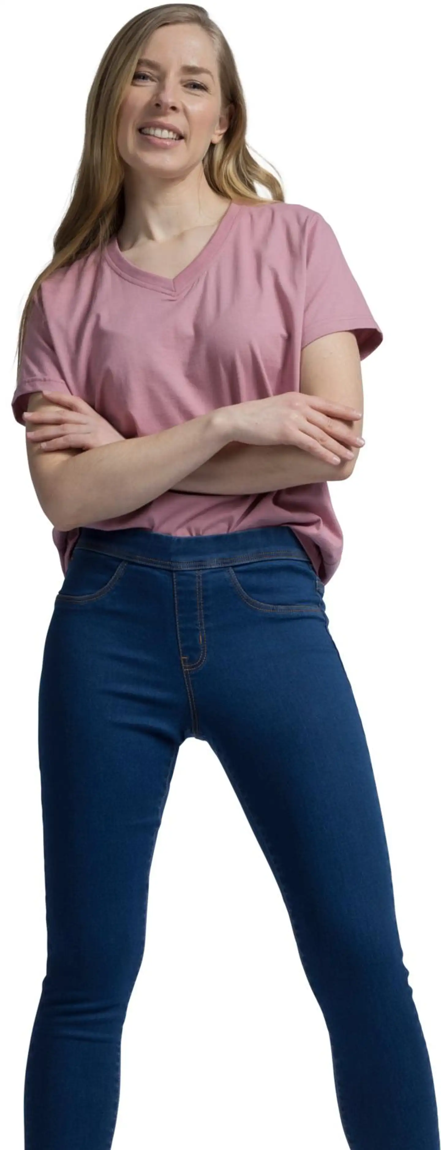House naisten denimjeggingsit - Mid blue - 4