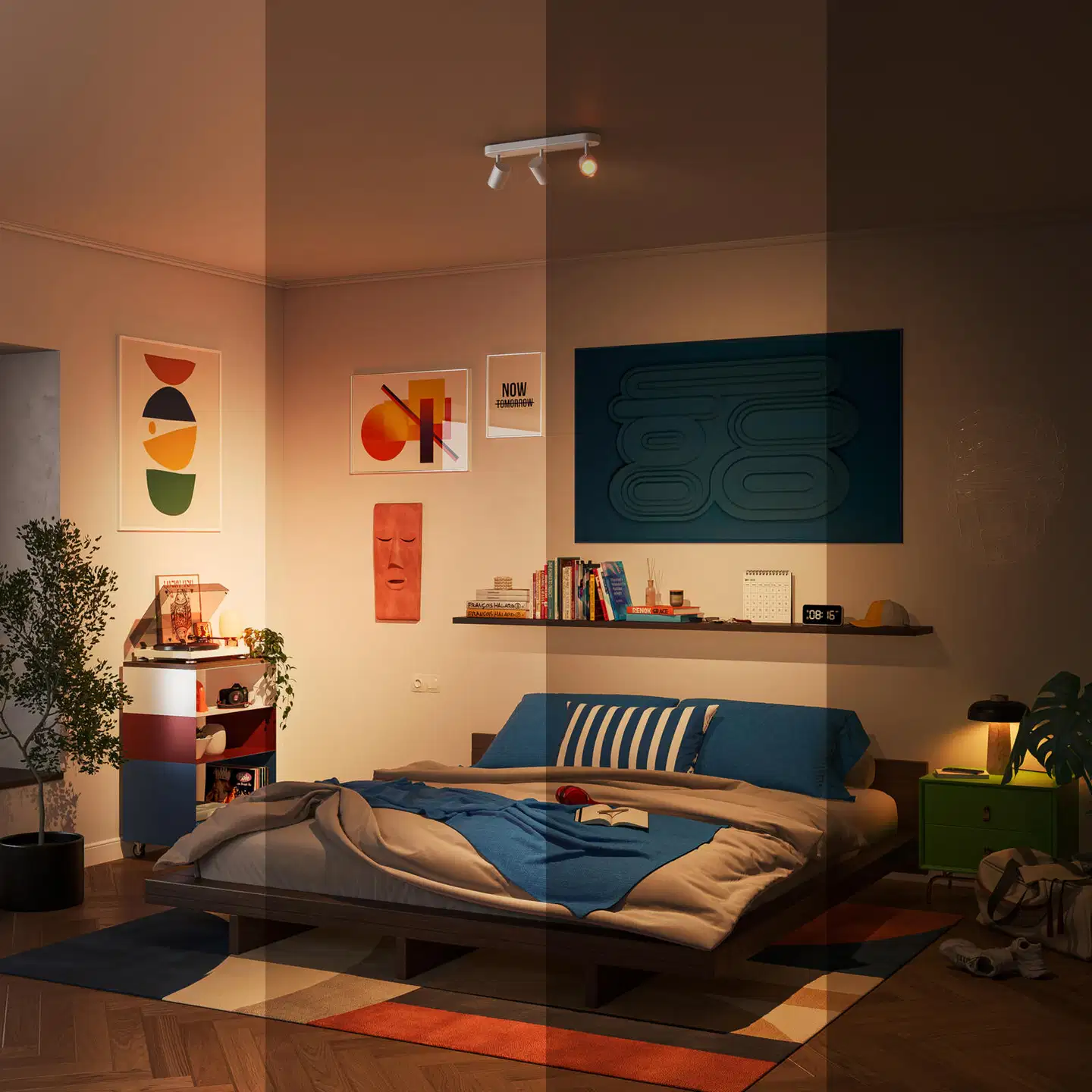 Philips Smart Lighting BOS kohdevalaisin GU10 5W RGB + säädettävä valkoinen 3 kpl kaukosäätimellä - 8