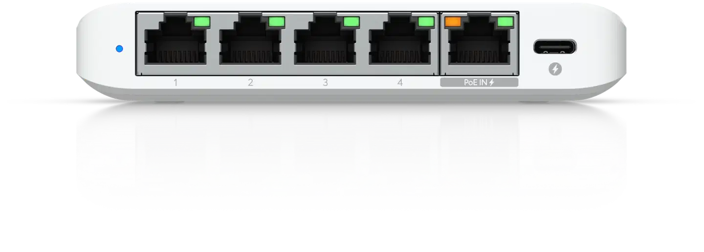 Ubiquiti kompakti 5-porttinen 2.5G-kytkin USW-Flex-2.5G-5 - 2