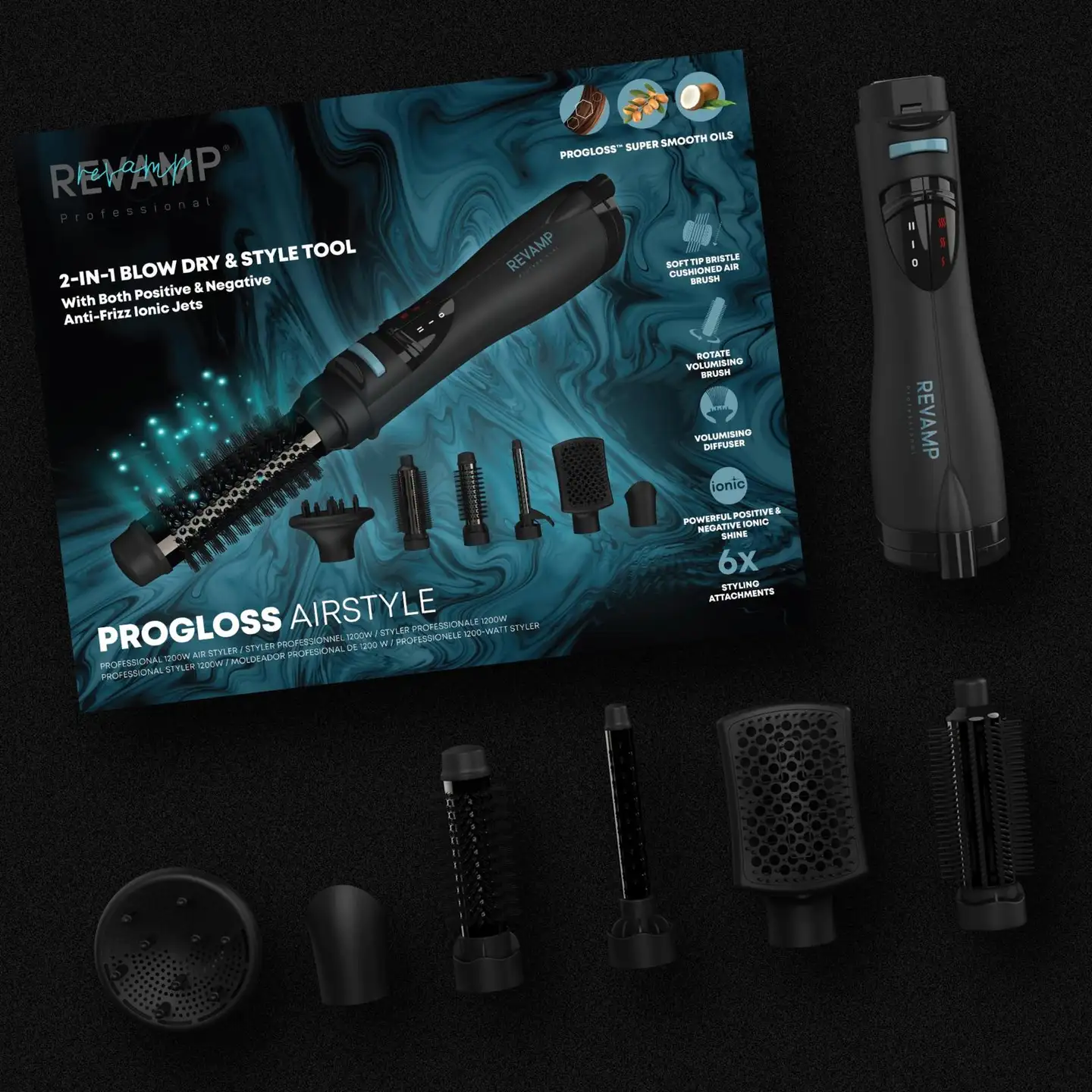 Revamp Progloss Multistyler lämpömuotoilija 2-in-1 Blow Dry & Style 1200 W - 5