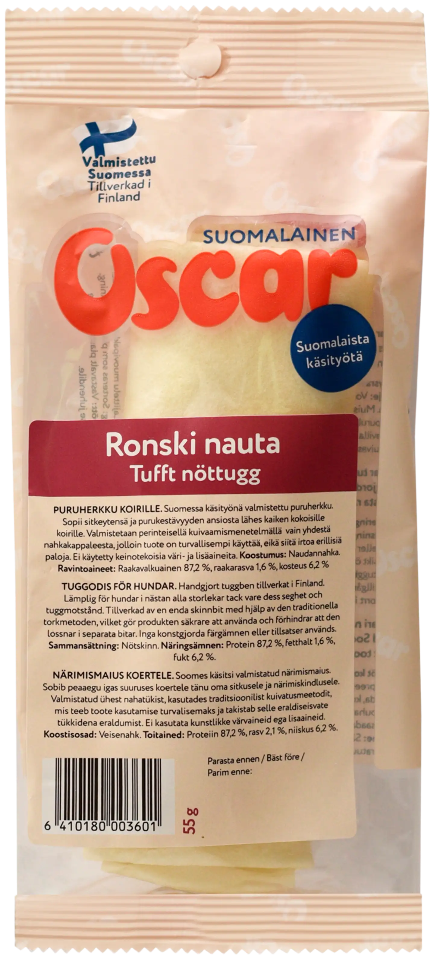 Oscar Ronski nauta puruherkku 55 g (1 kpl), koirille