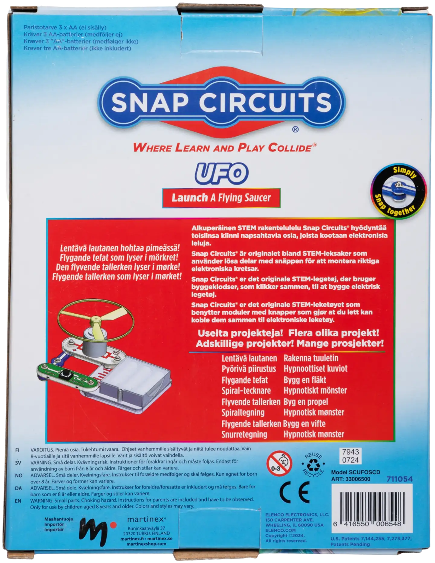 Snap Circuits elektroninen rakennussarja UFO - 3