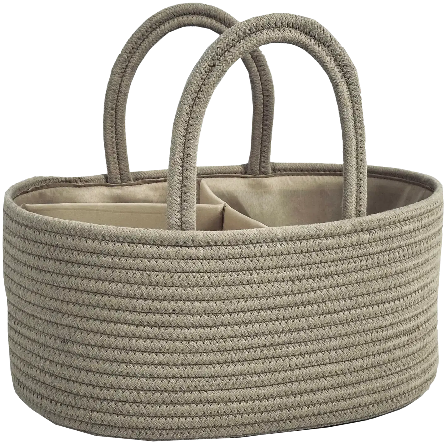 House säilytyskori puuvillaa ovaali jakajilla