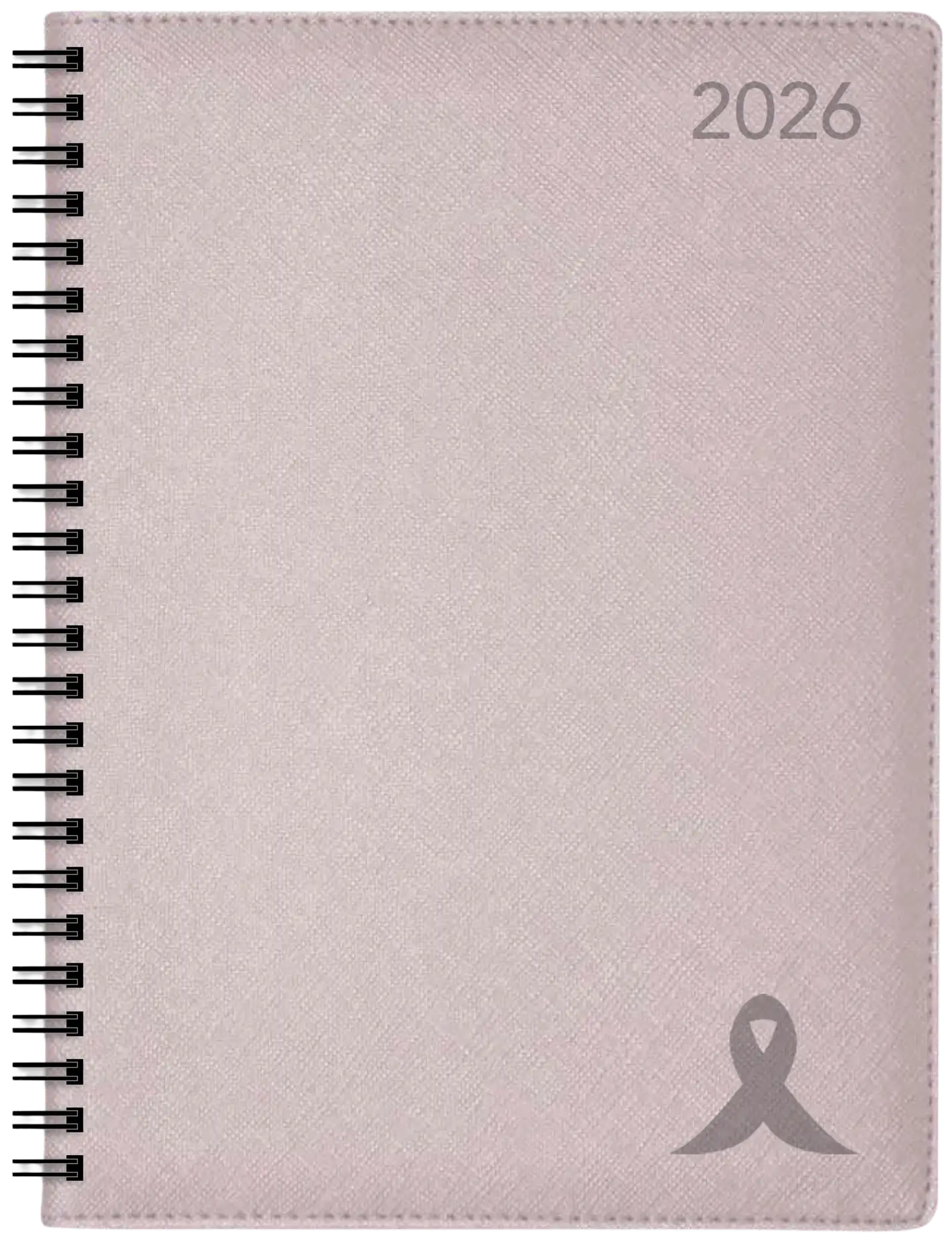 Vuosikalenteri Roosa nauha A5 2026 ruusukulta - 1
