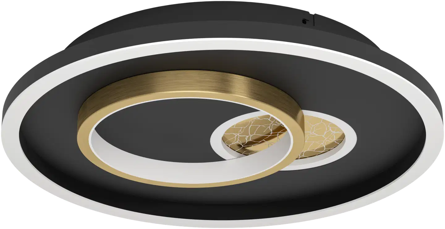 EGLO kattovalaisin Tiriolo LED 14W/8,5W 38 cm musta/kulta - 1