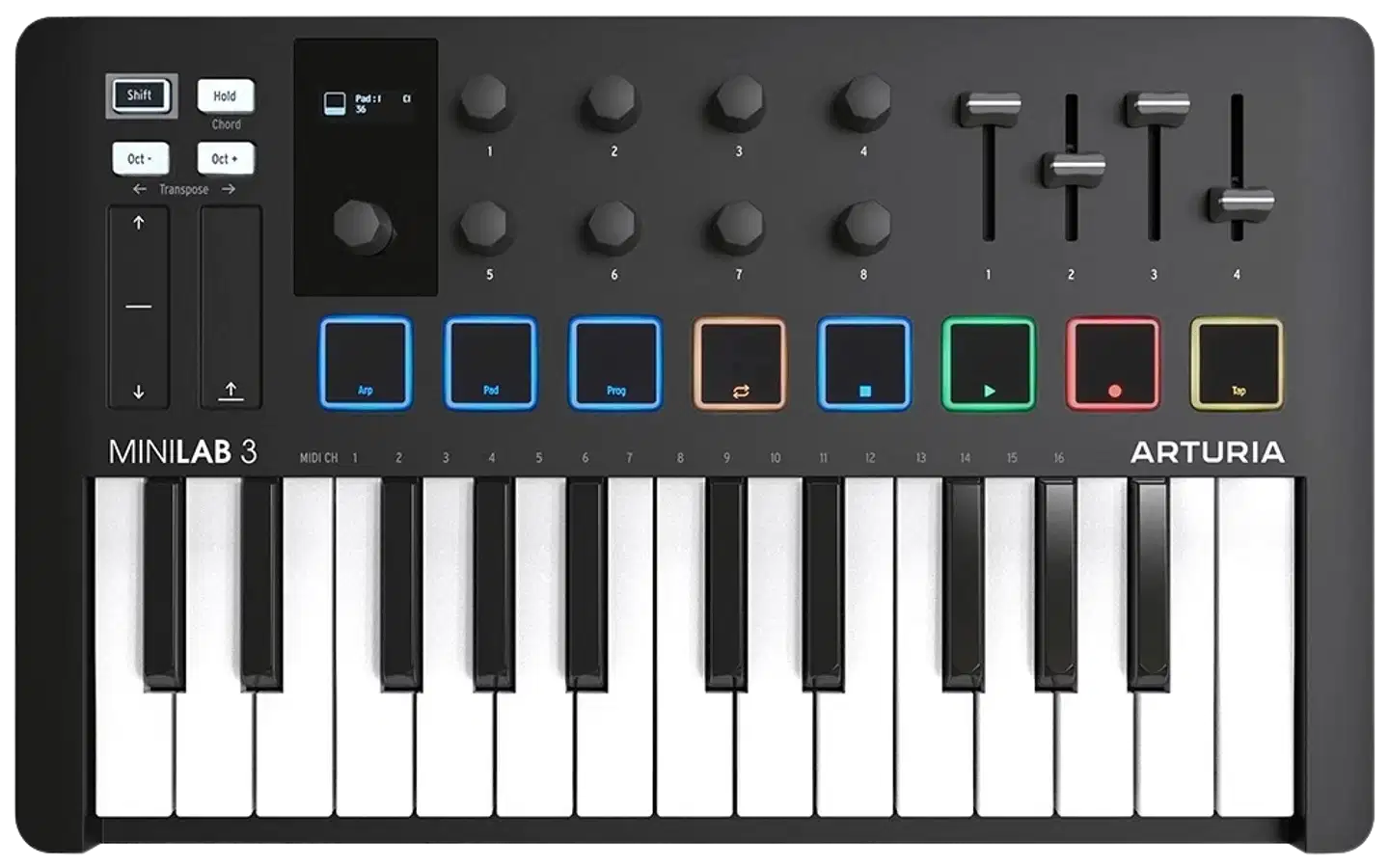 Arturia USB-midikontrolleri Minilab 3 BK - 1