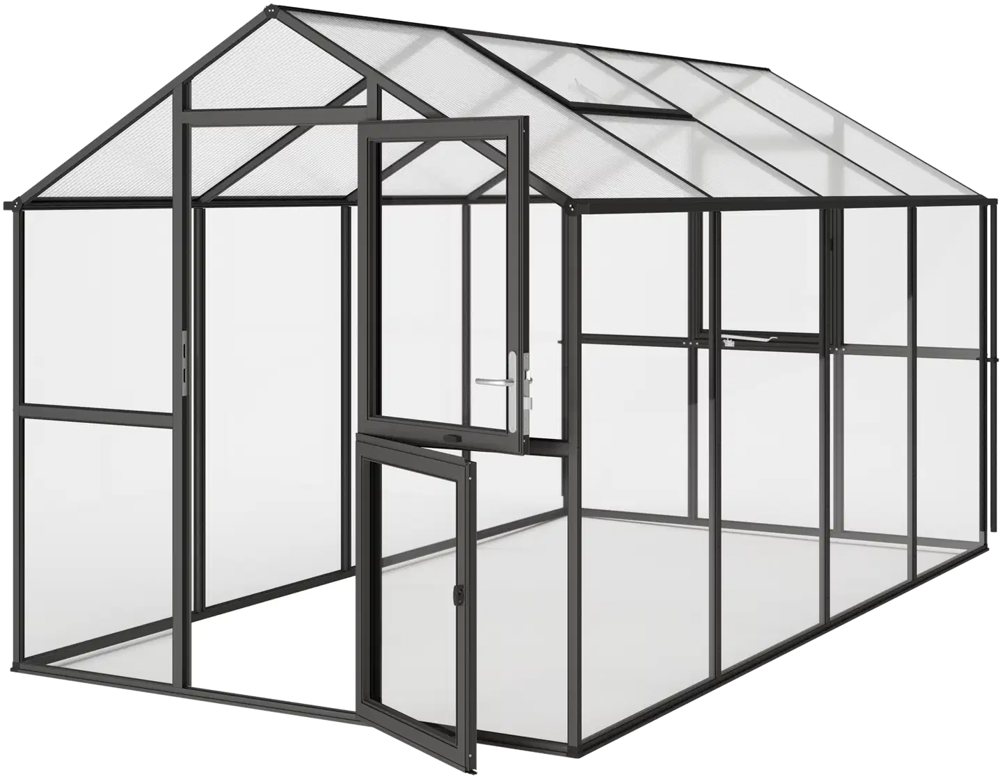 Kreative Gartentechnik kasvihuone Aptasia IV 10 m2 antrasiitinharmaa - 1