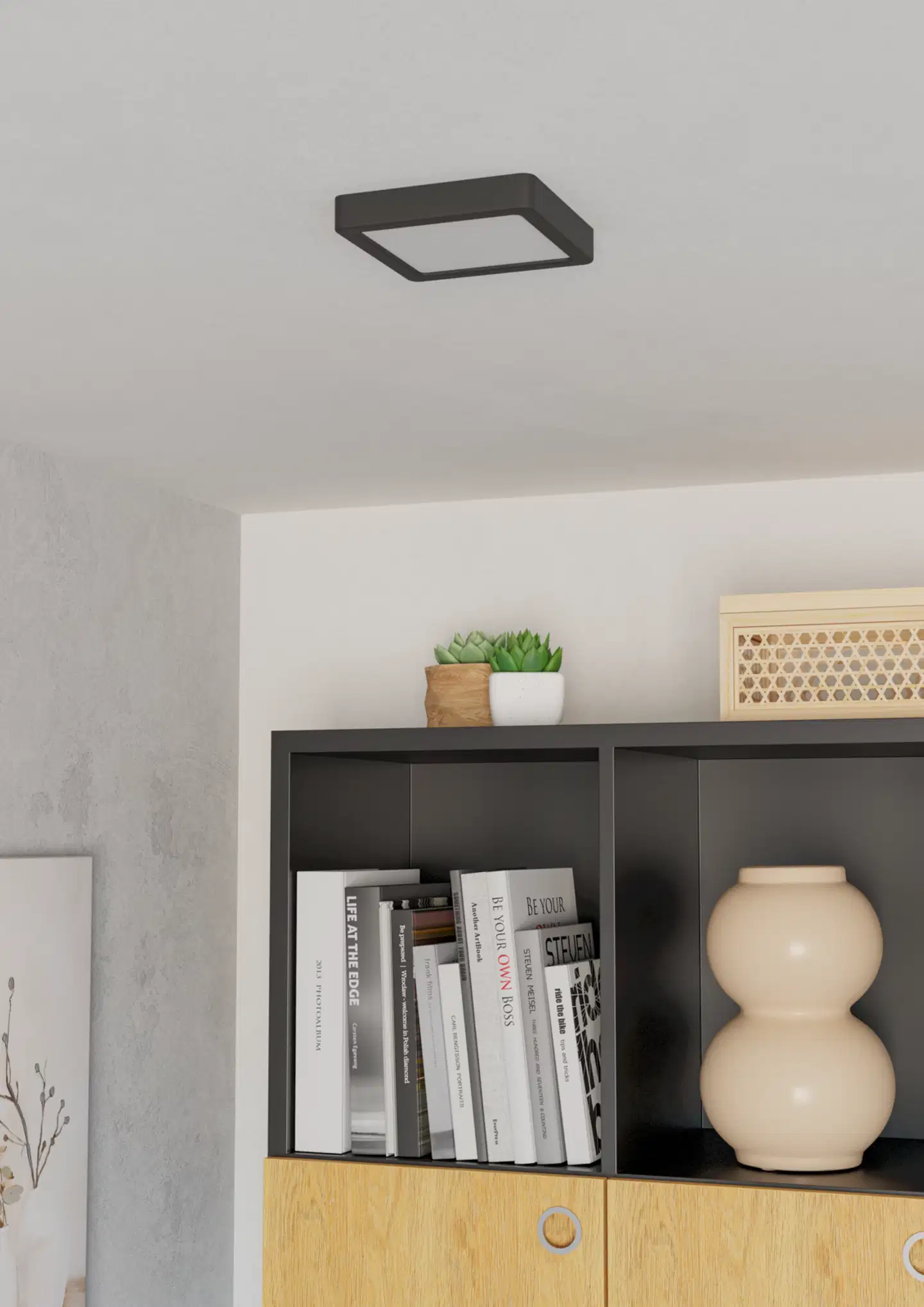 EGLO kattovalaisin Fueva 6 LED 7W CCT 15x15 cm musta - 8