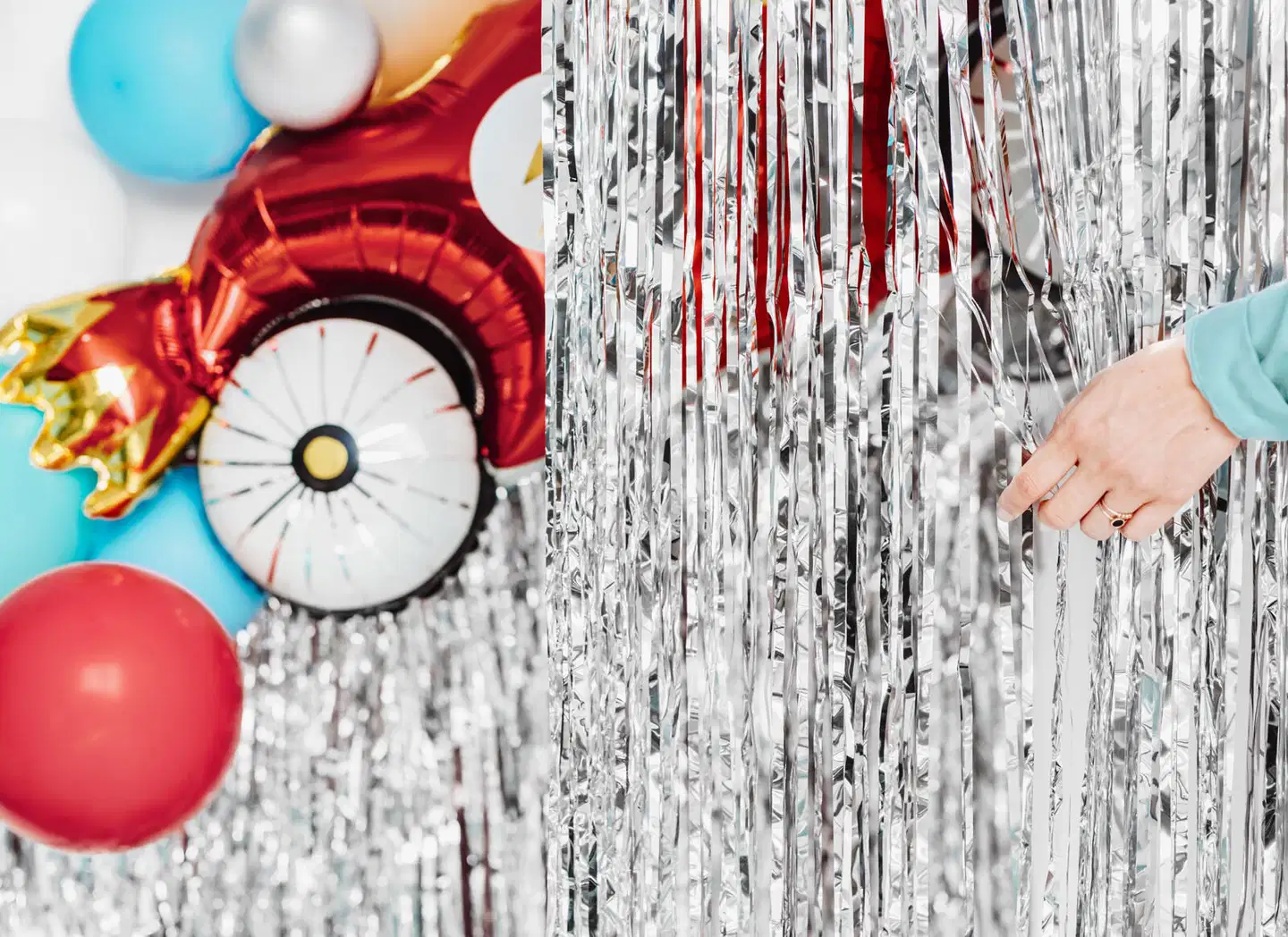 10 x Ilmapallokeskus Oviverho hopeanvärinen 100x200cm - 2