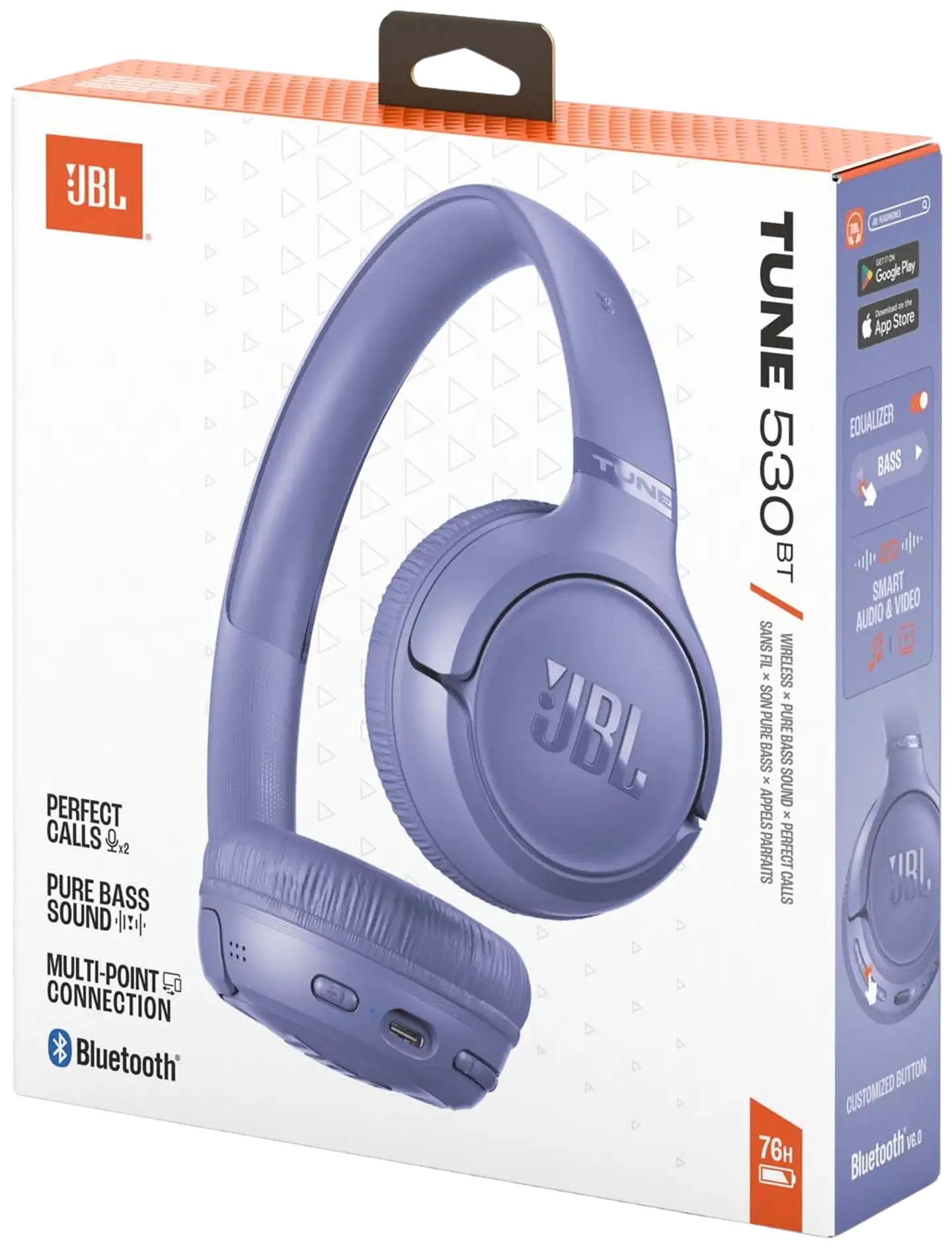 JBL langattomat sankakuulokkeet Tune 530BT laventeli - 9