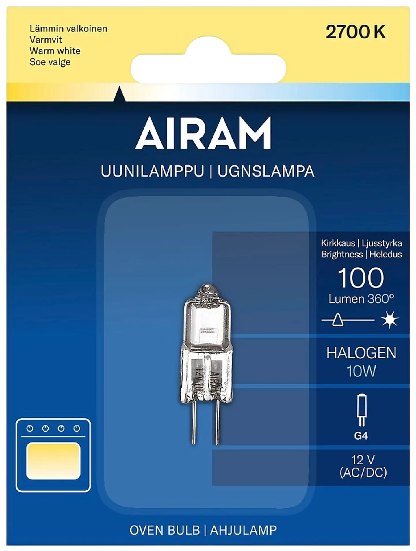 Airam HALO PO 10W 100lm G4 UUNILAMPPU - 2