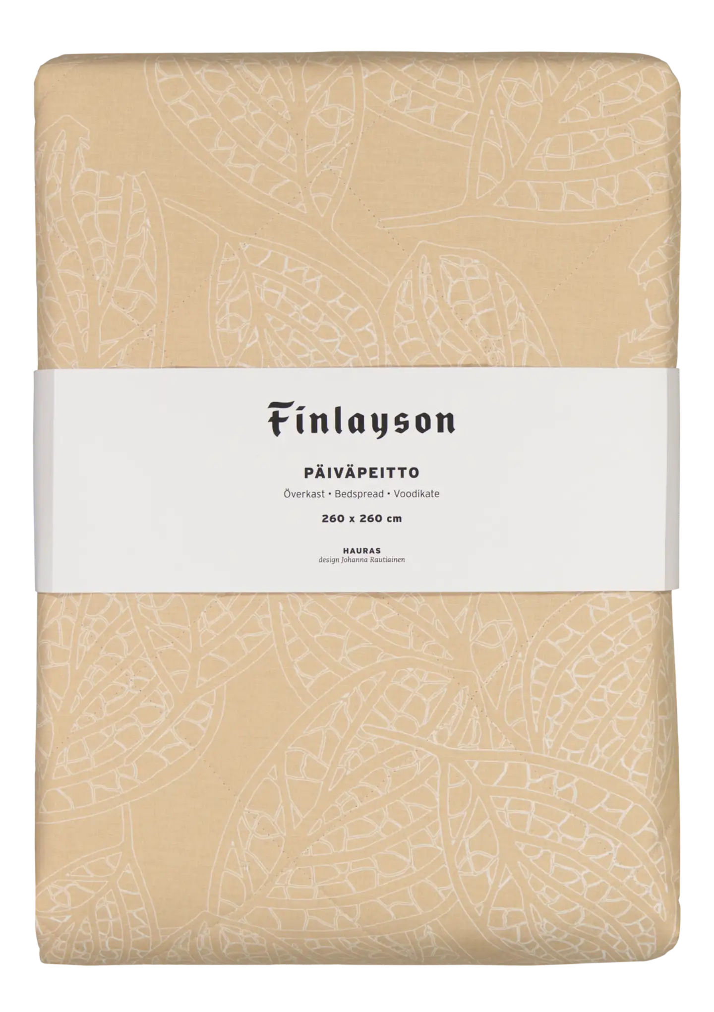 Finlayson päiväpeitto Hauras 260x260 cm beige - 2