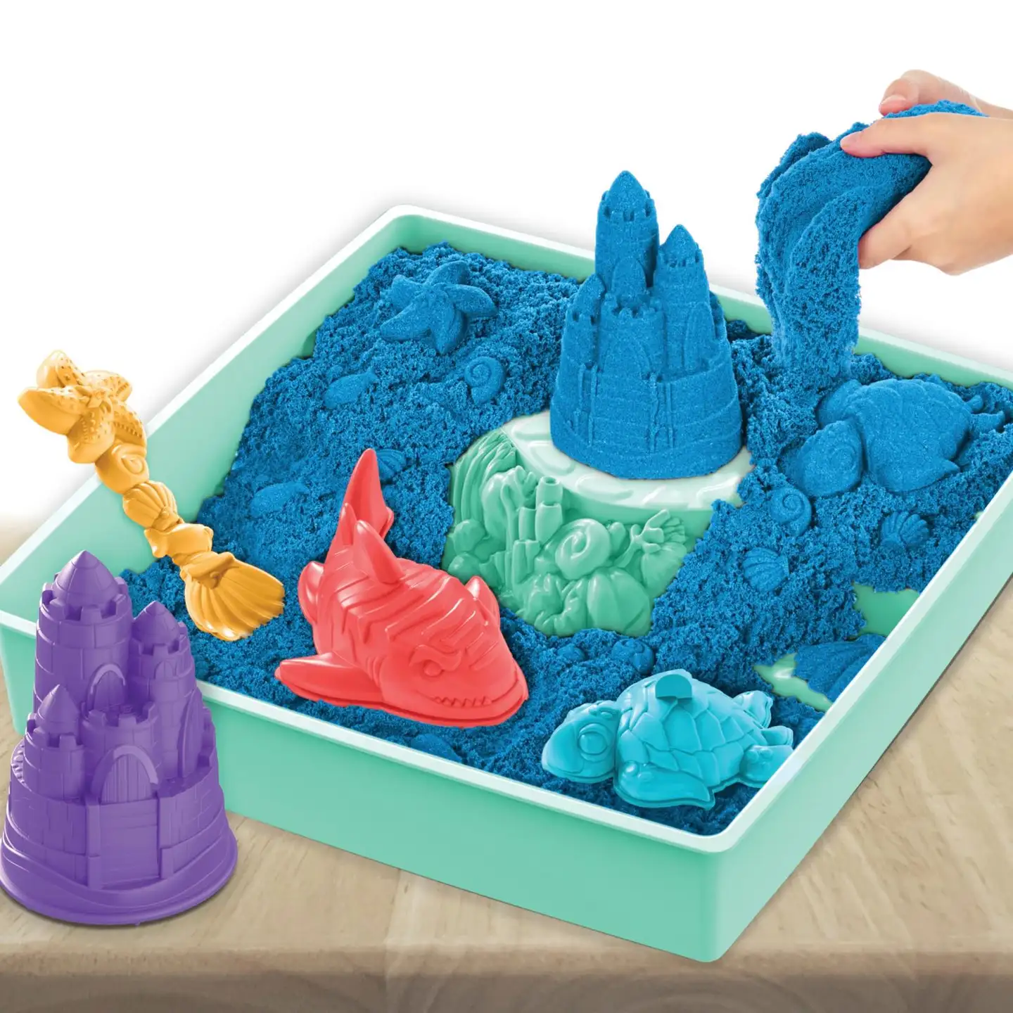 Kinetic Sand hiekkalaatikkosetti sininen - 7