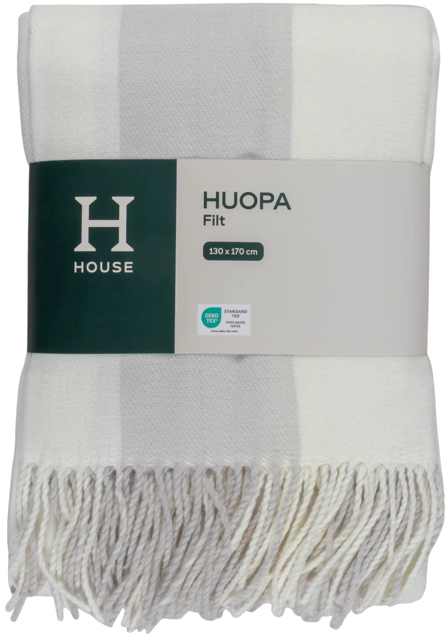 House huopa Stripe 130x170 cm harmaa/valkoinen - 2