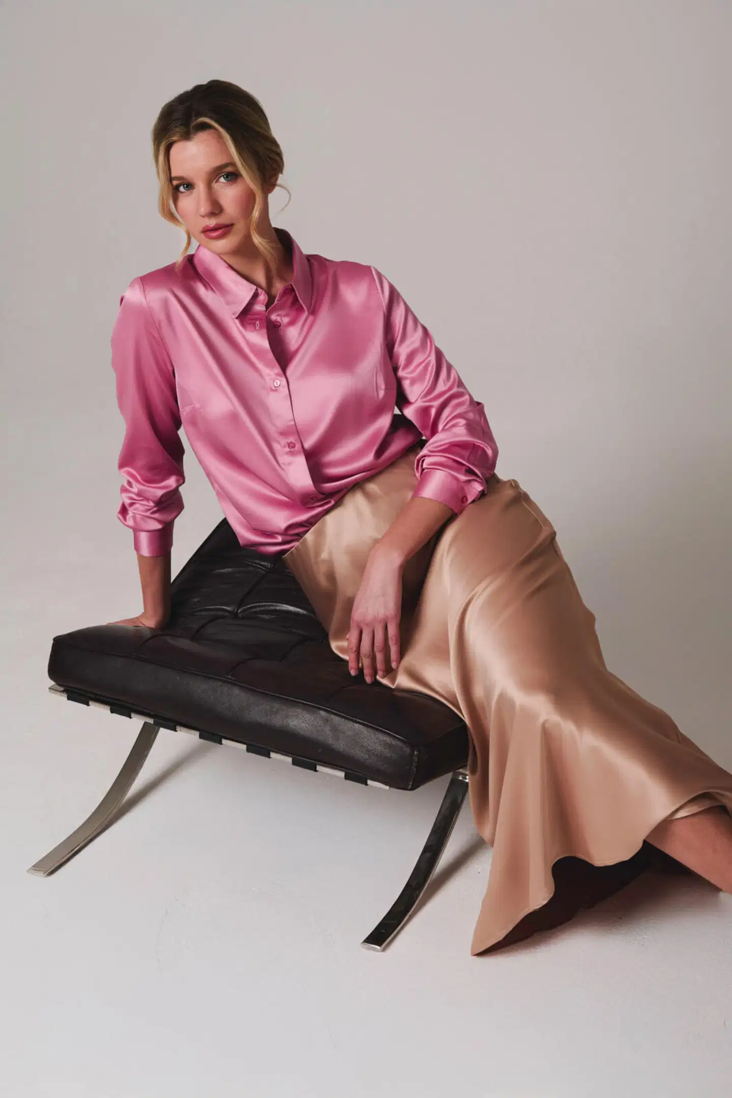 London Fog naisten satiinihame 218L260505 - BEIGE - 7